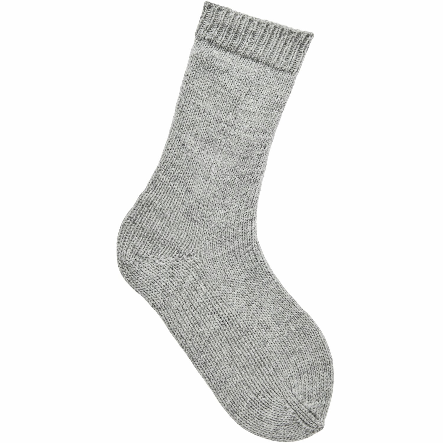 Sockenwolle Premium 6-fädig, hellgrau, 150g 380m, gestrickte Socke, Rico Design, weiches Garn.