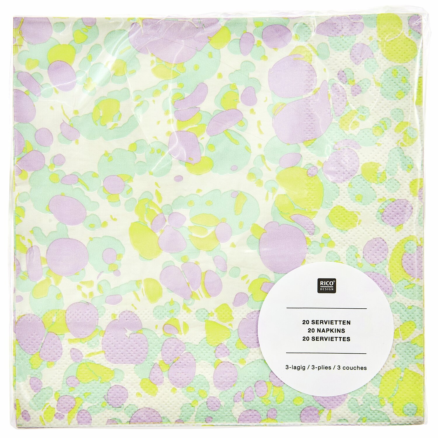 Servietten Marmorierung 20 Stück 32x32,5cm von Rico Design