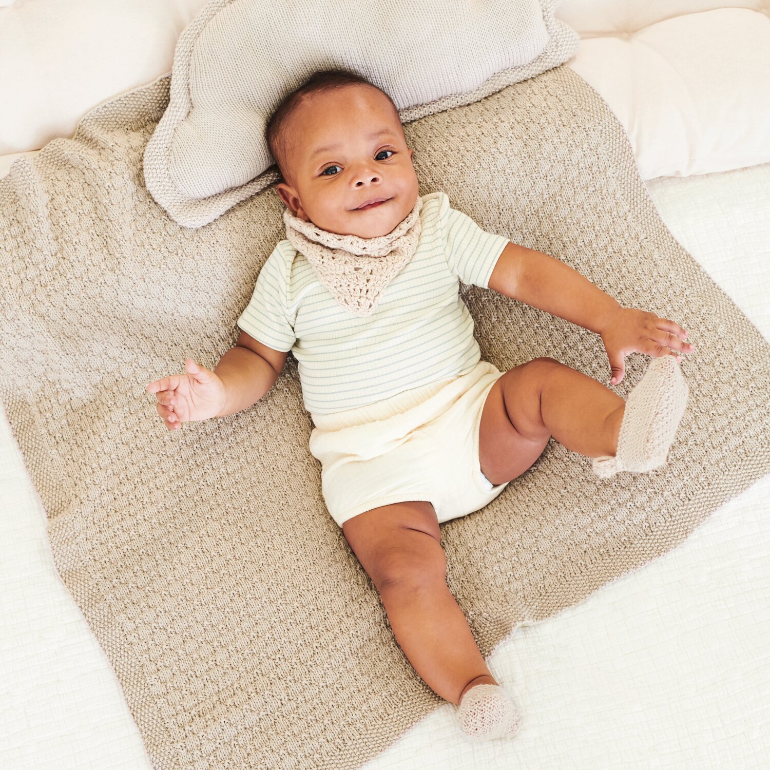 Strickset Decke Modell 02 aus Baby 043 von Rico Design