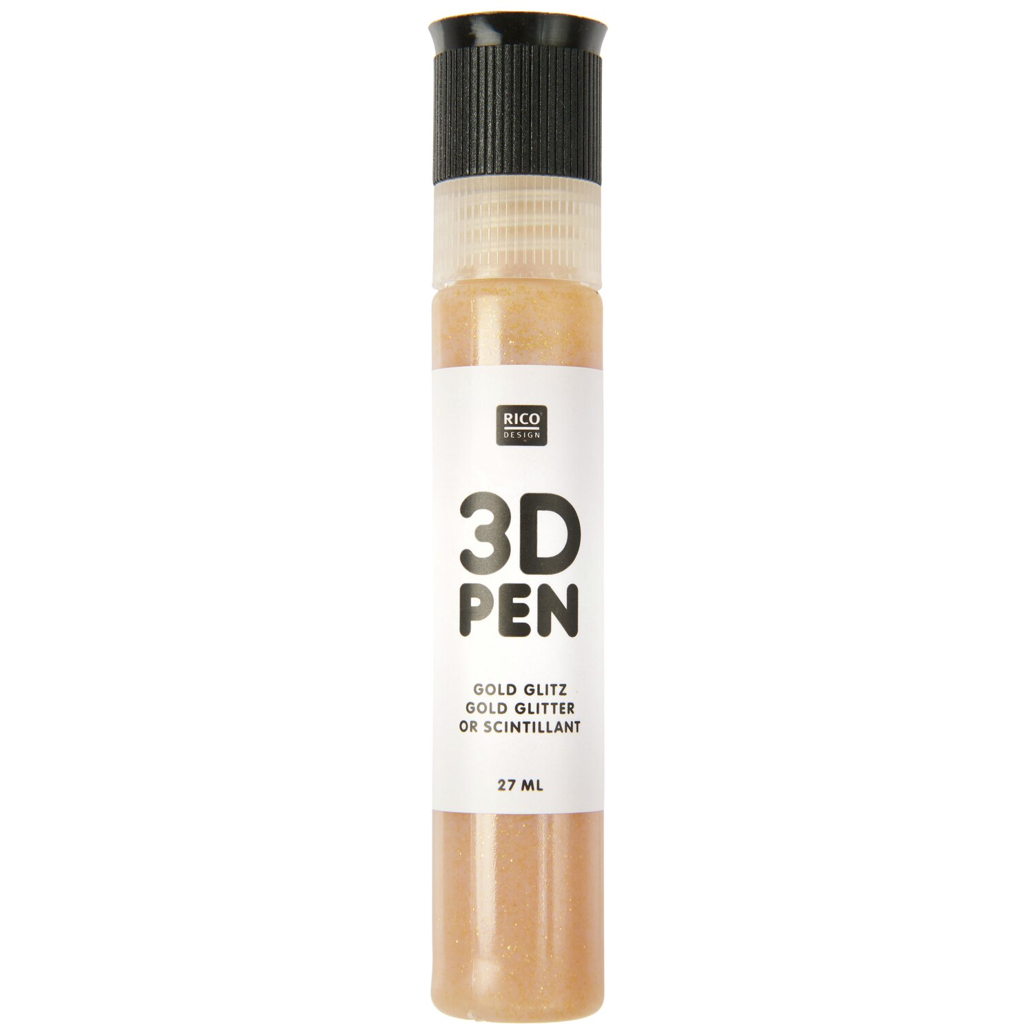 3D Pen Farbe 27ml Farbe Gold Glitz von Rico Design