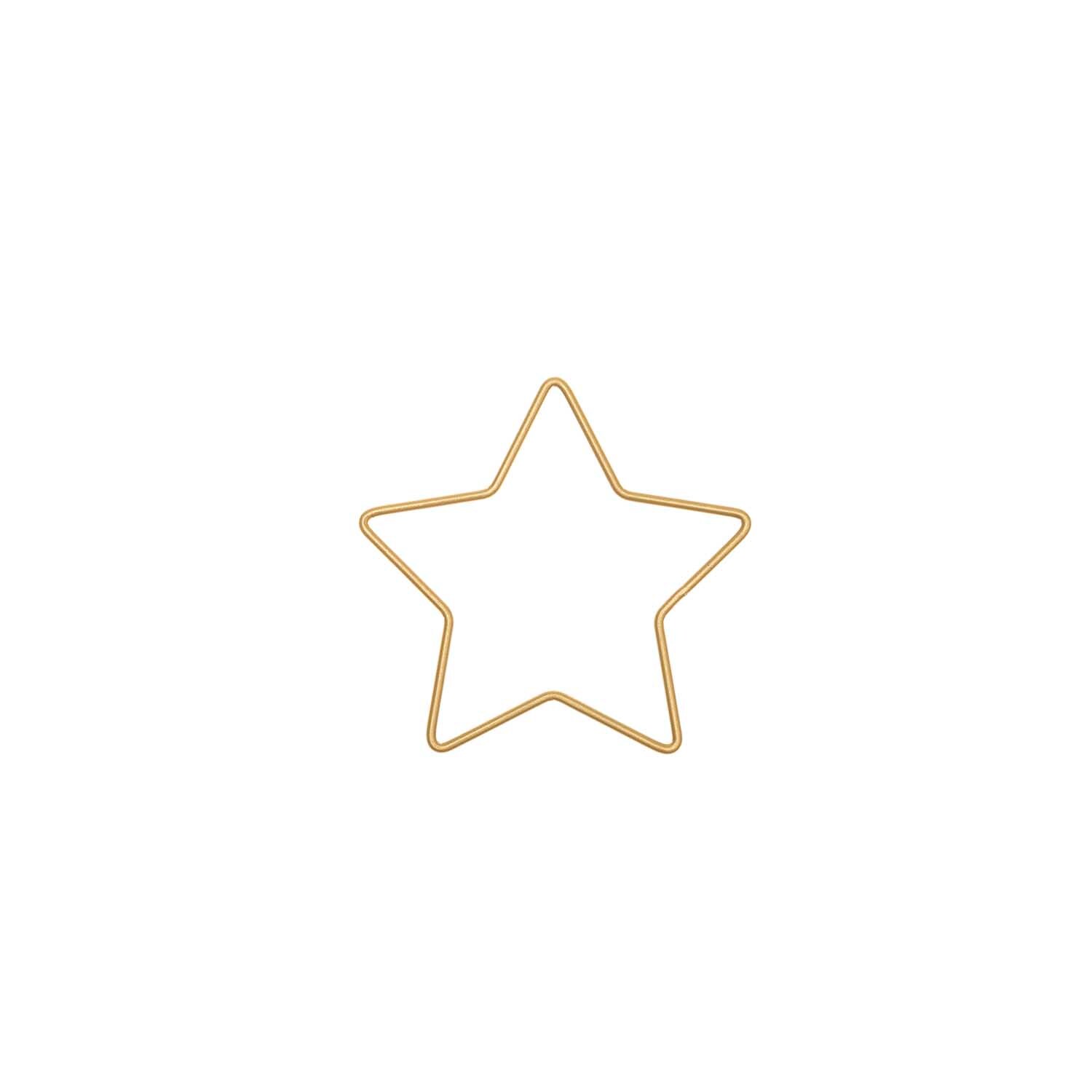 Metallring Stern gold von Rico Design in Sternform, ideal für kreative Dekorationen und Bastelprojekte.
