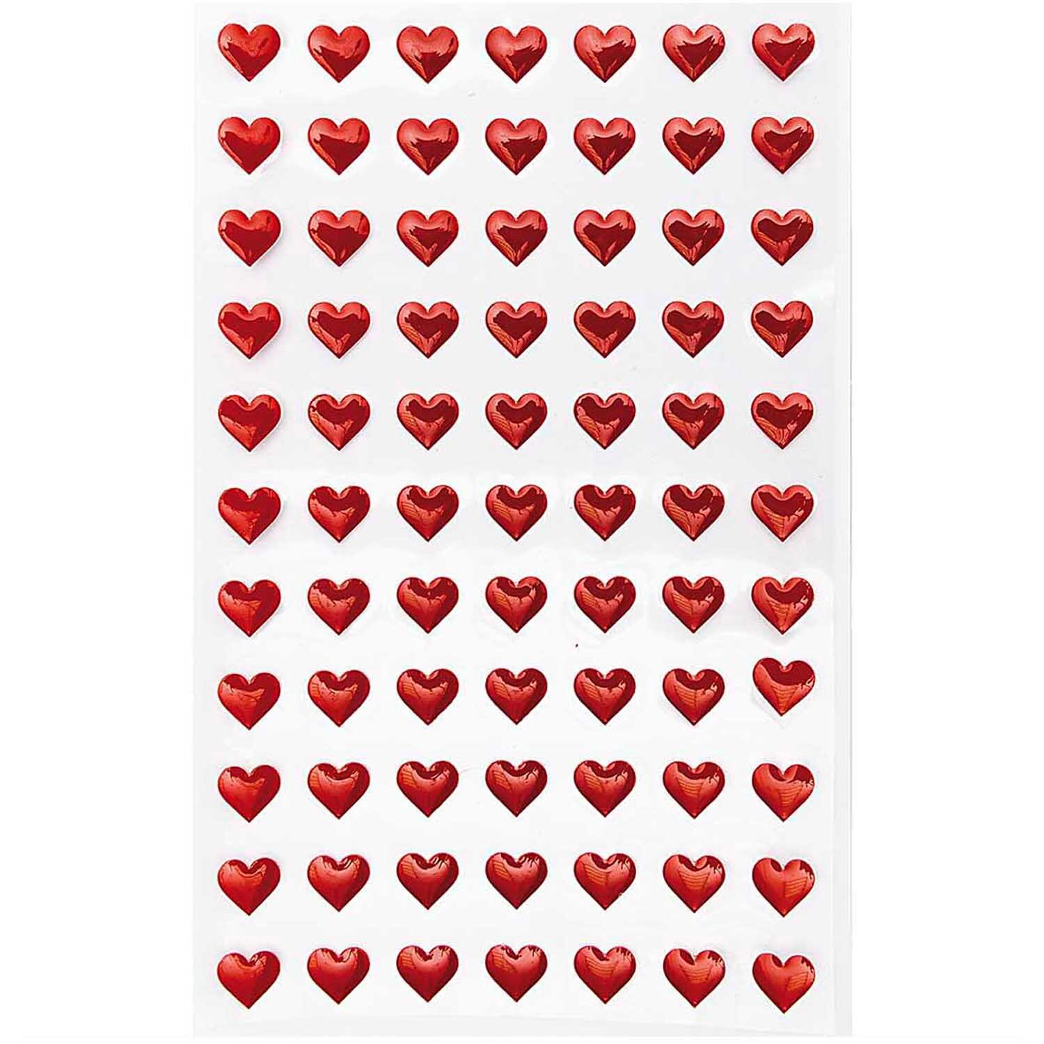 Paper Poetry Gelsticker Herzen klein Rot von Rico Design