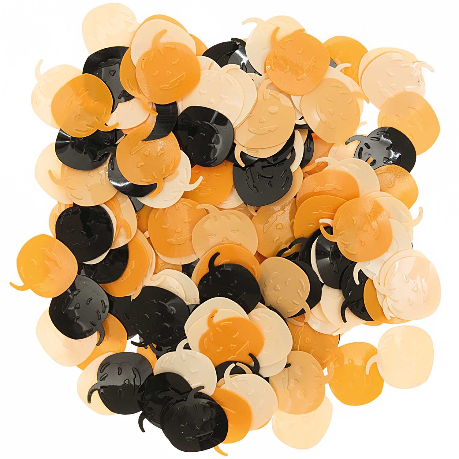 Flitterstreu Kürbis orange-schwarz 200 Stück Flitterstreu Kürbis orange-schwarz 200 Stück