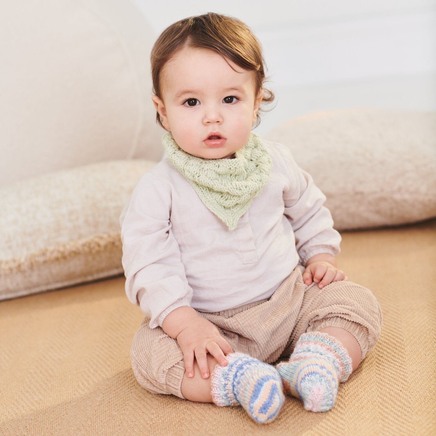 Strickset Tuch Modell 21 aus Baby 042 von Rico Design