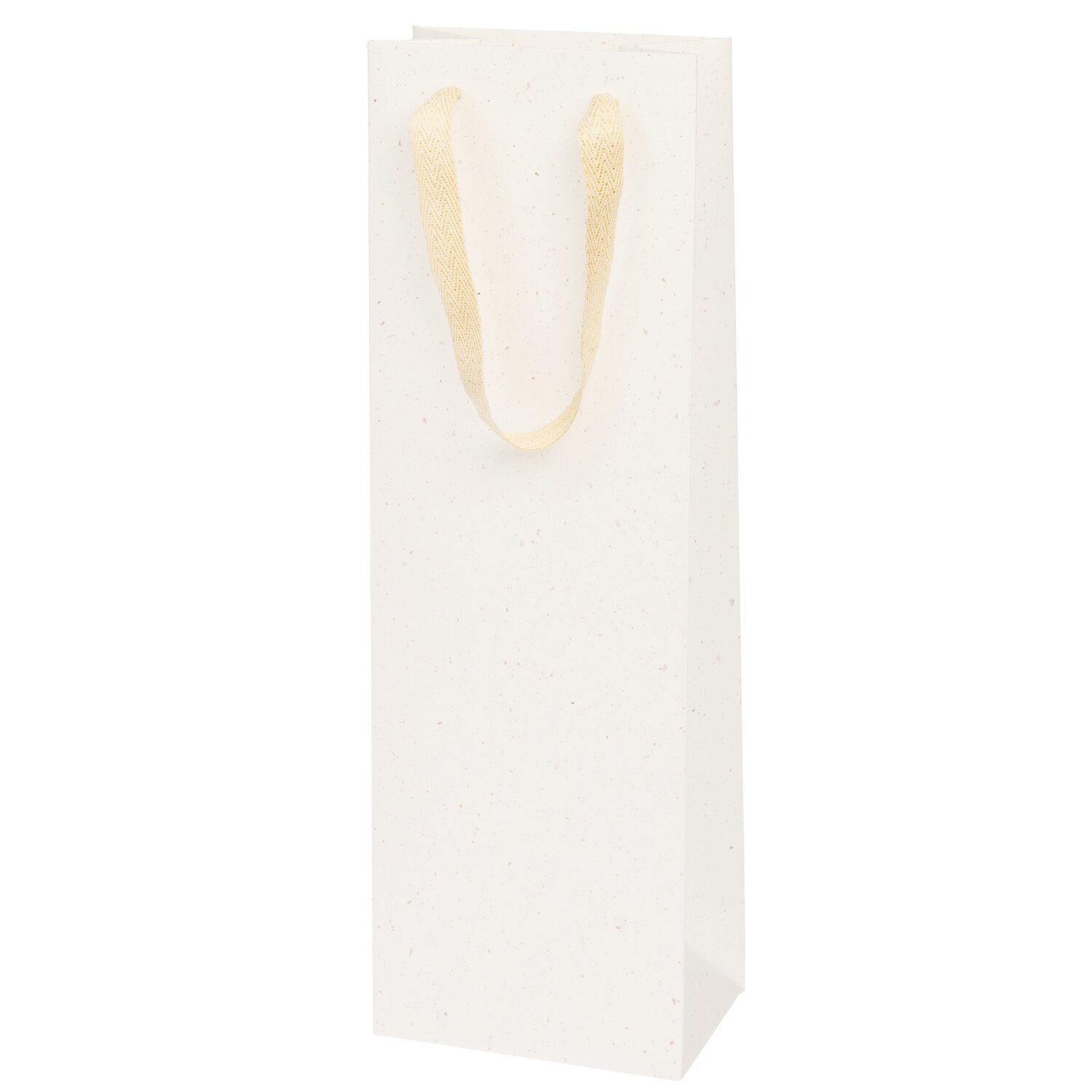 Flaschentüte Natur Farbsprenkel Weiß XS 12x36,5x8cm von Rico Design