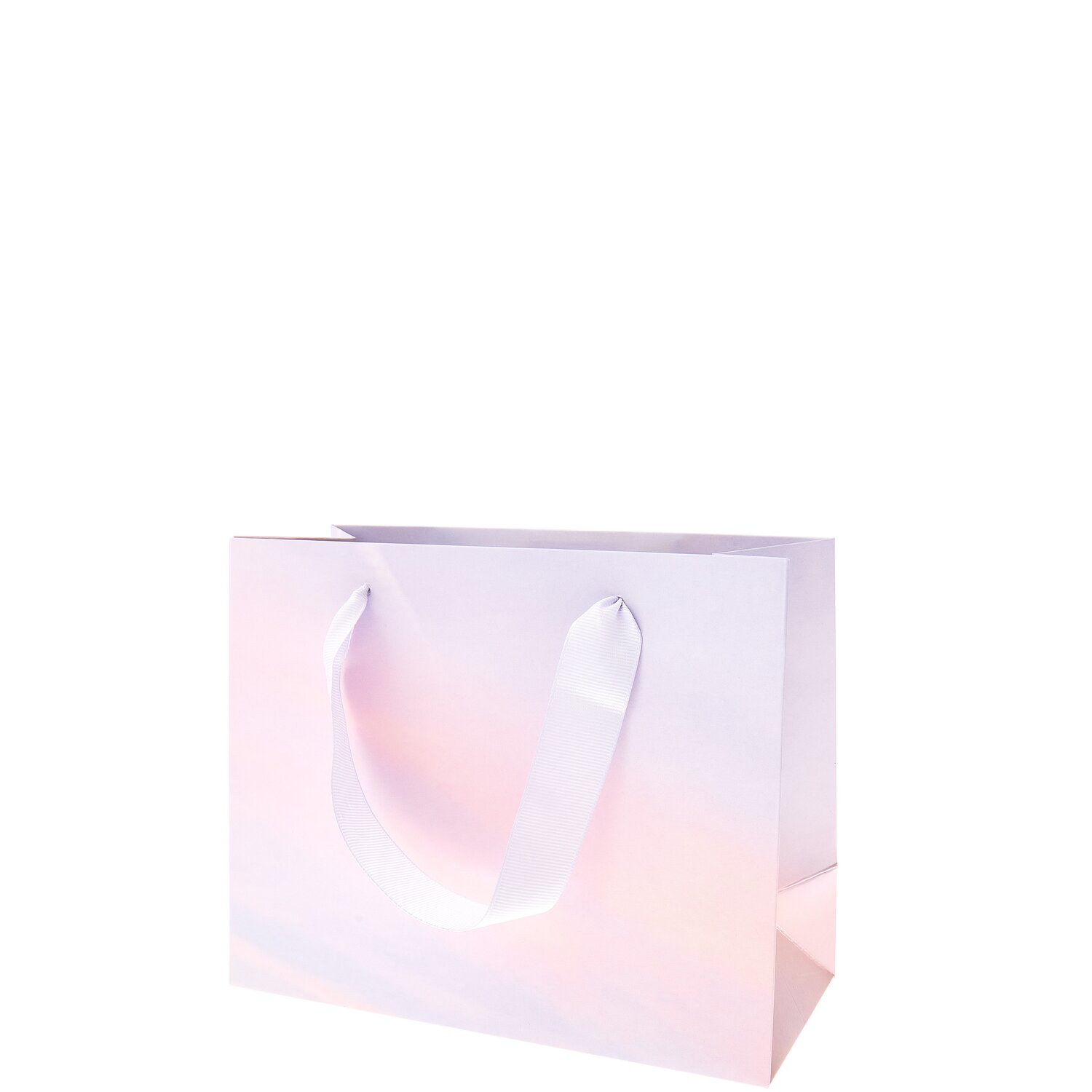 Geschenktüte The Sky is the Limit in zartem Rosa mit weißen Griffen, 22x18x10cm, ideal für Geschenke.