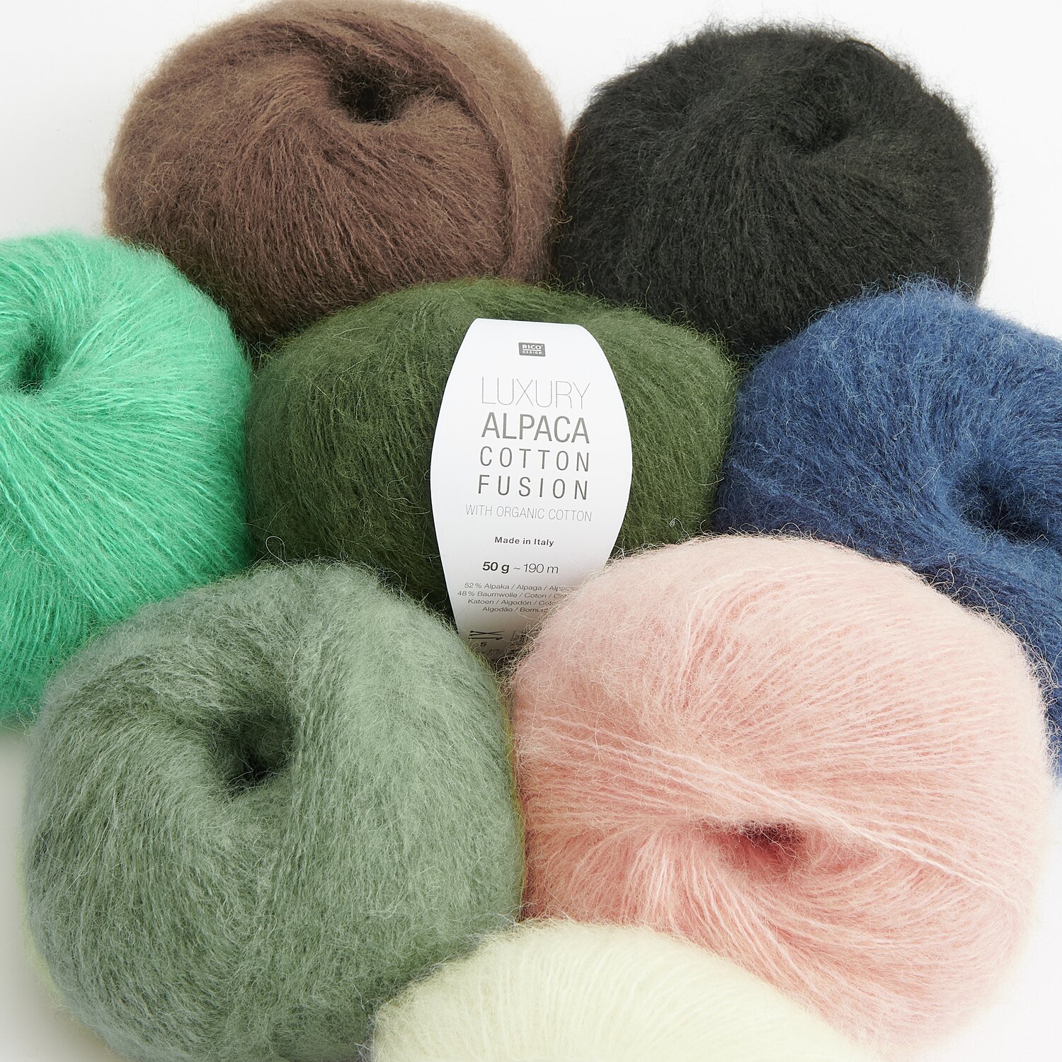 Luxury Alpaca Cotton Fusion 50g 190m Farbe Aloe von Rico Design Luxury Alpaca Cotton Fusion 50g 190m Farbe Aloe von Rico Design