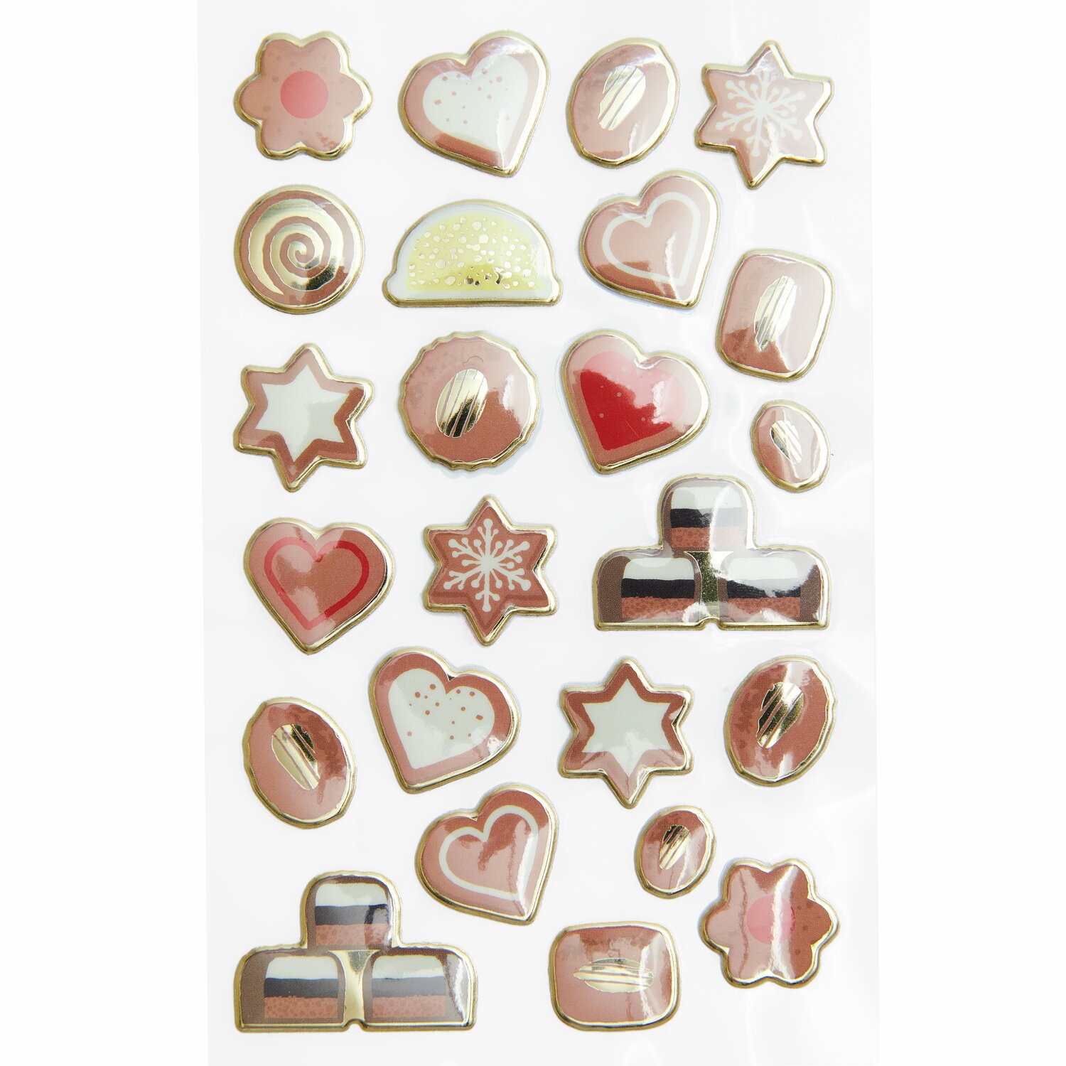 Paper Poetry Puffy Sticker Cookies 1 Bogen von Rico Design