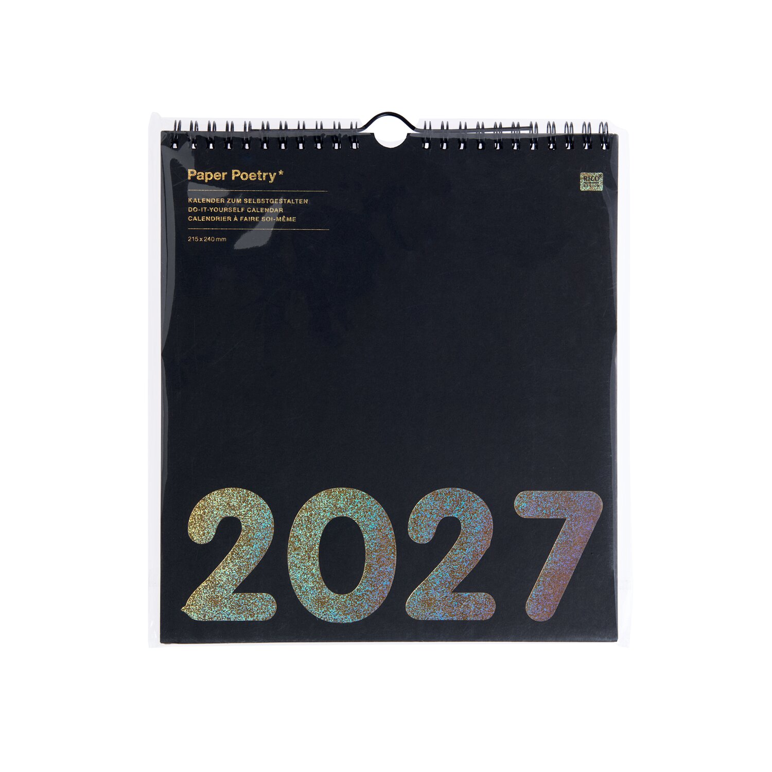 Paper Poetry Bastelkalender 2027 21,5x24cm Farbe schwarz von Rico Design