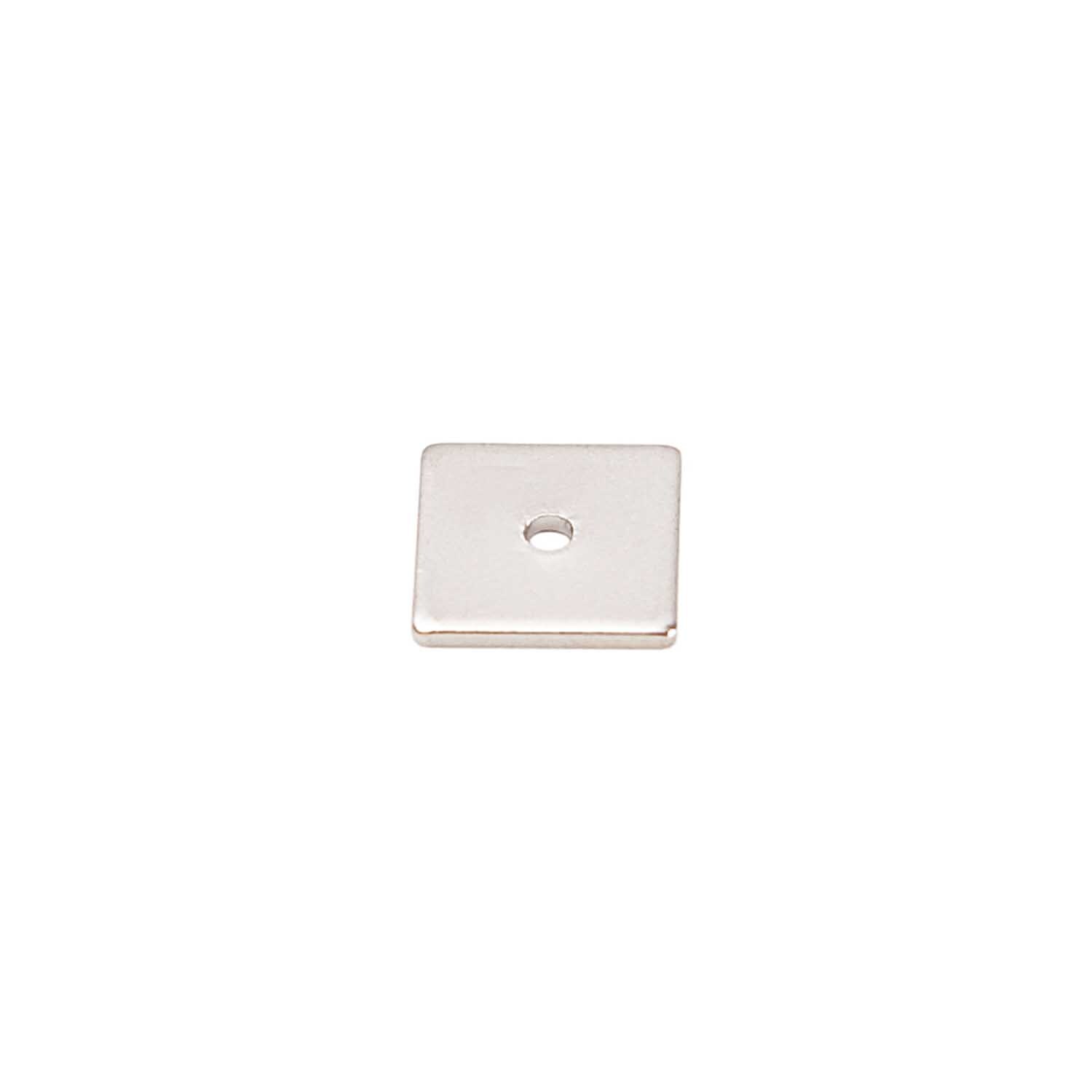 Scheibe eckig silber 8x8mm 25 Stück
