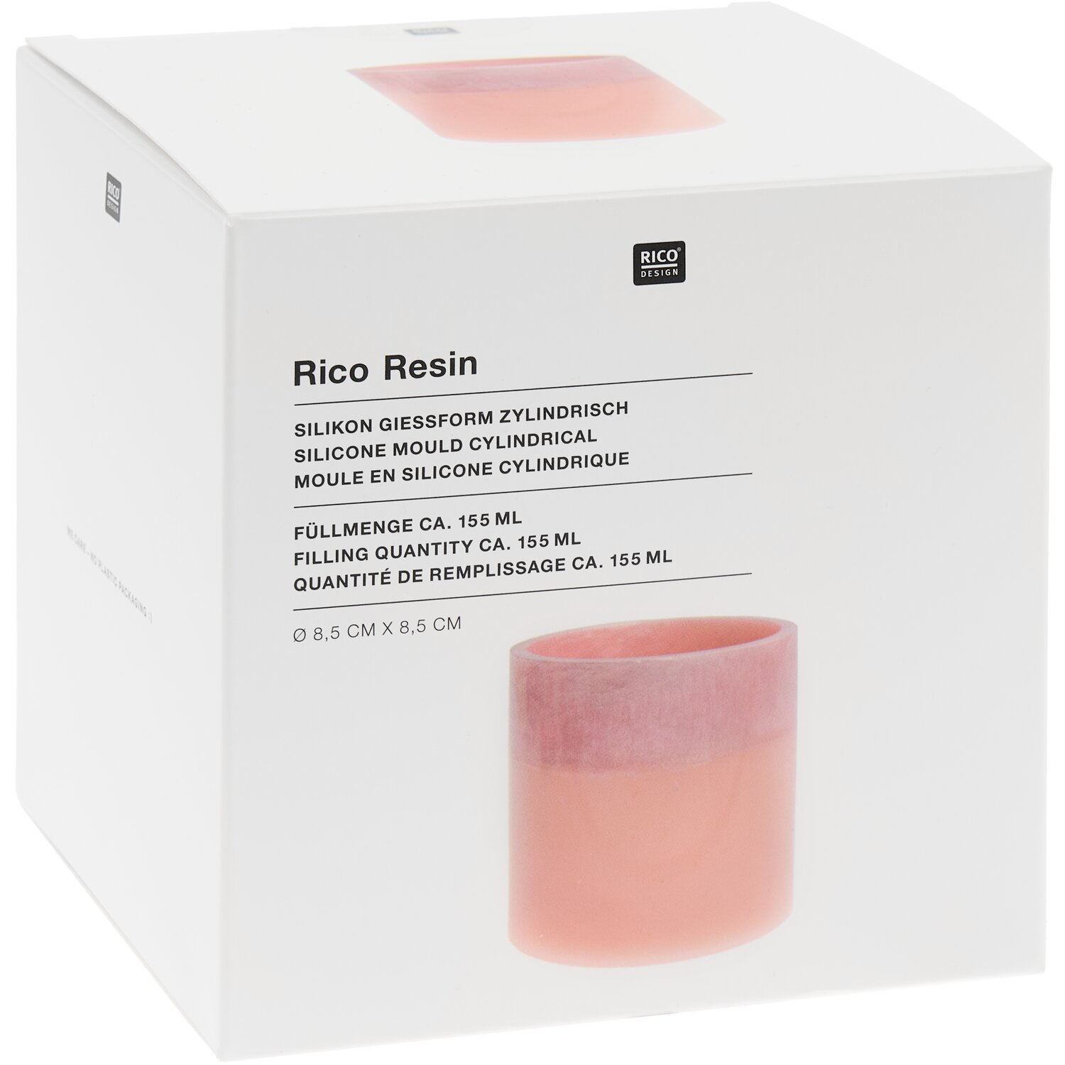 Silikon Gießform Behälter zylindrisch  Ø8,5x8,5cm von Rico Design