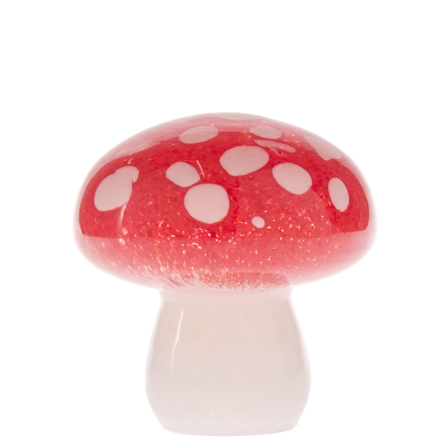 Glas-Fliegenpilz mundgeblasen Größe 10,5x10x10cm von Rico Design