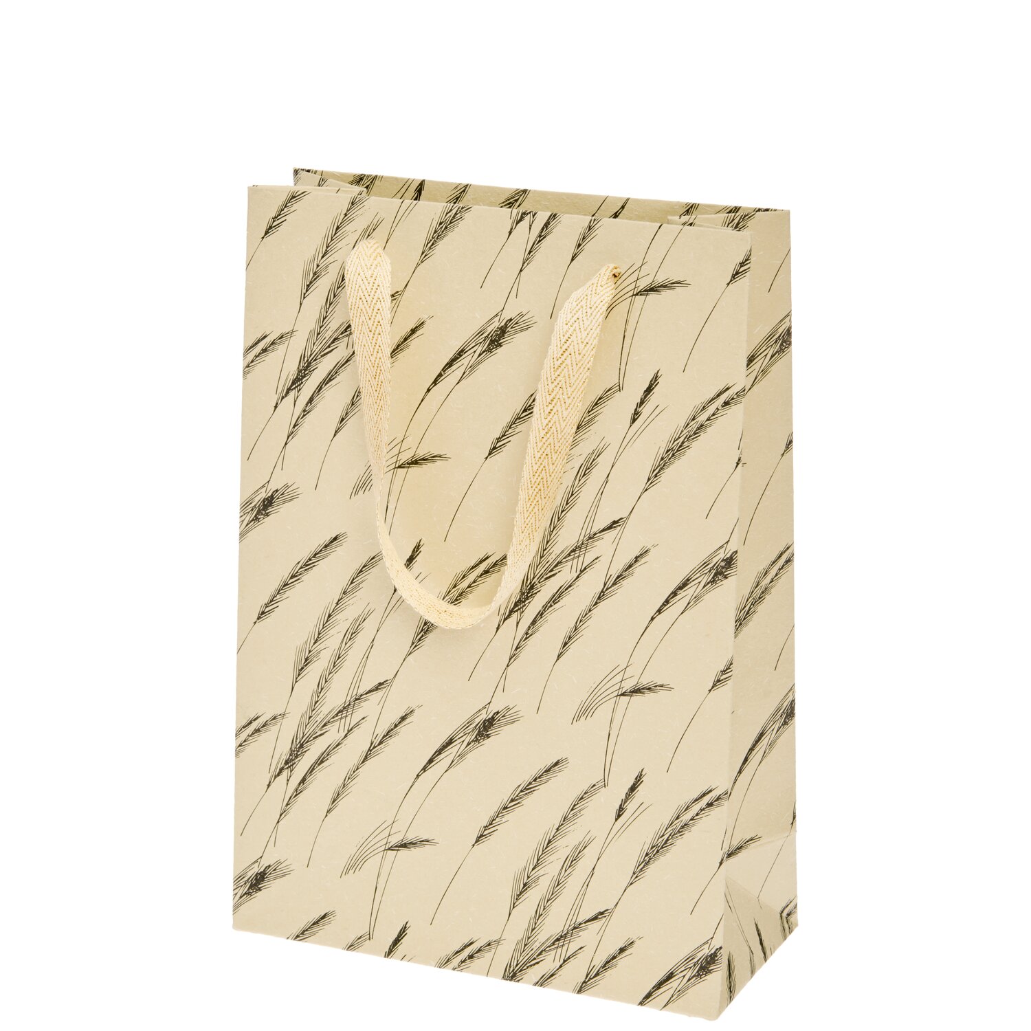 Geschenktüte Natur Gräser Schwarz M 18x26x8cm von Rico Design