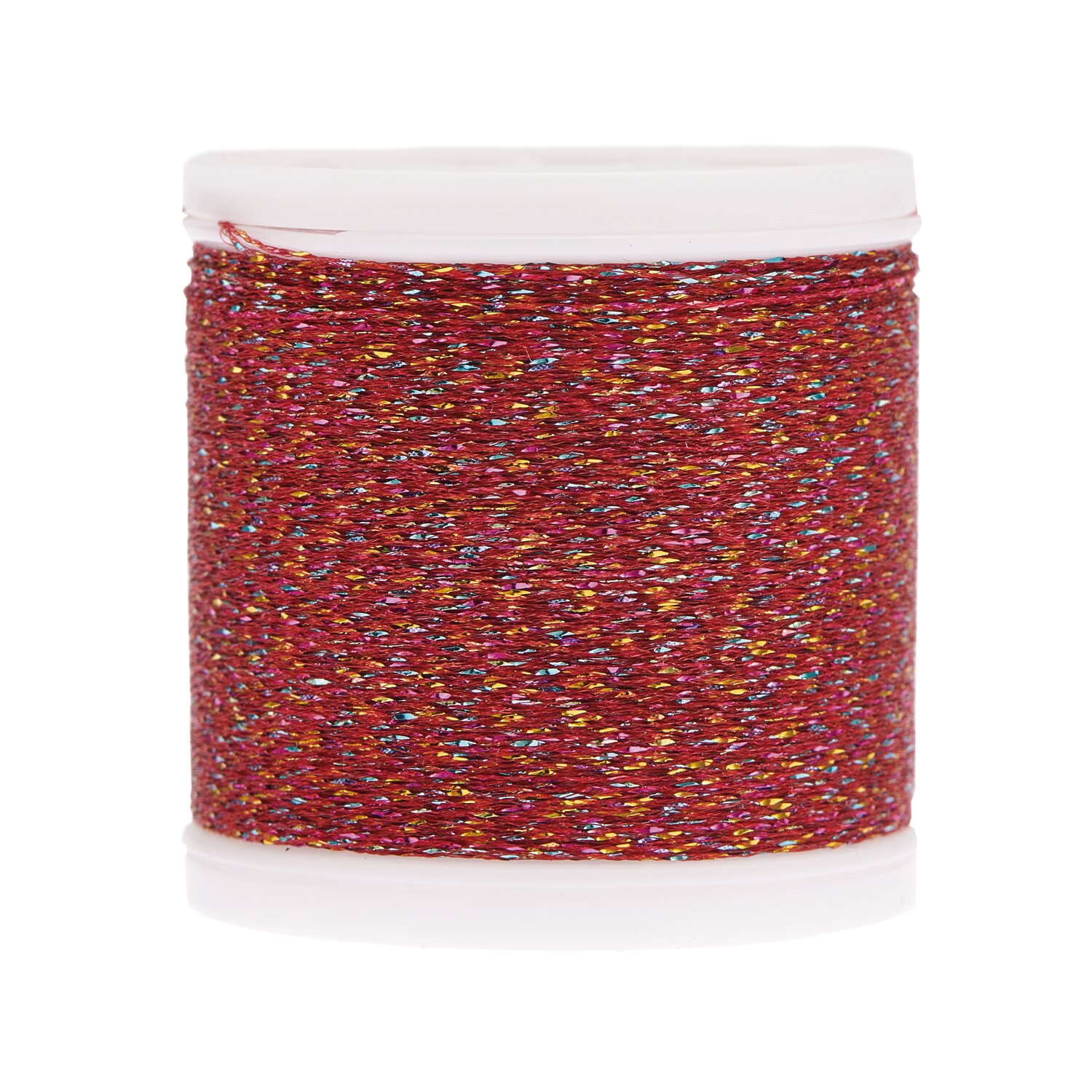 Sticktwist Metallic No. 40 Rainbow 200m Farbe Rot von Rico Design