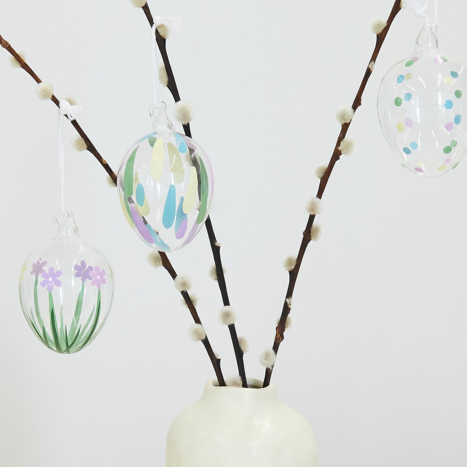 Glas Ei Blüten 9xØ6cm von Rico Design