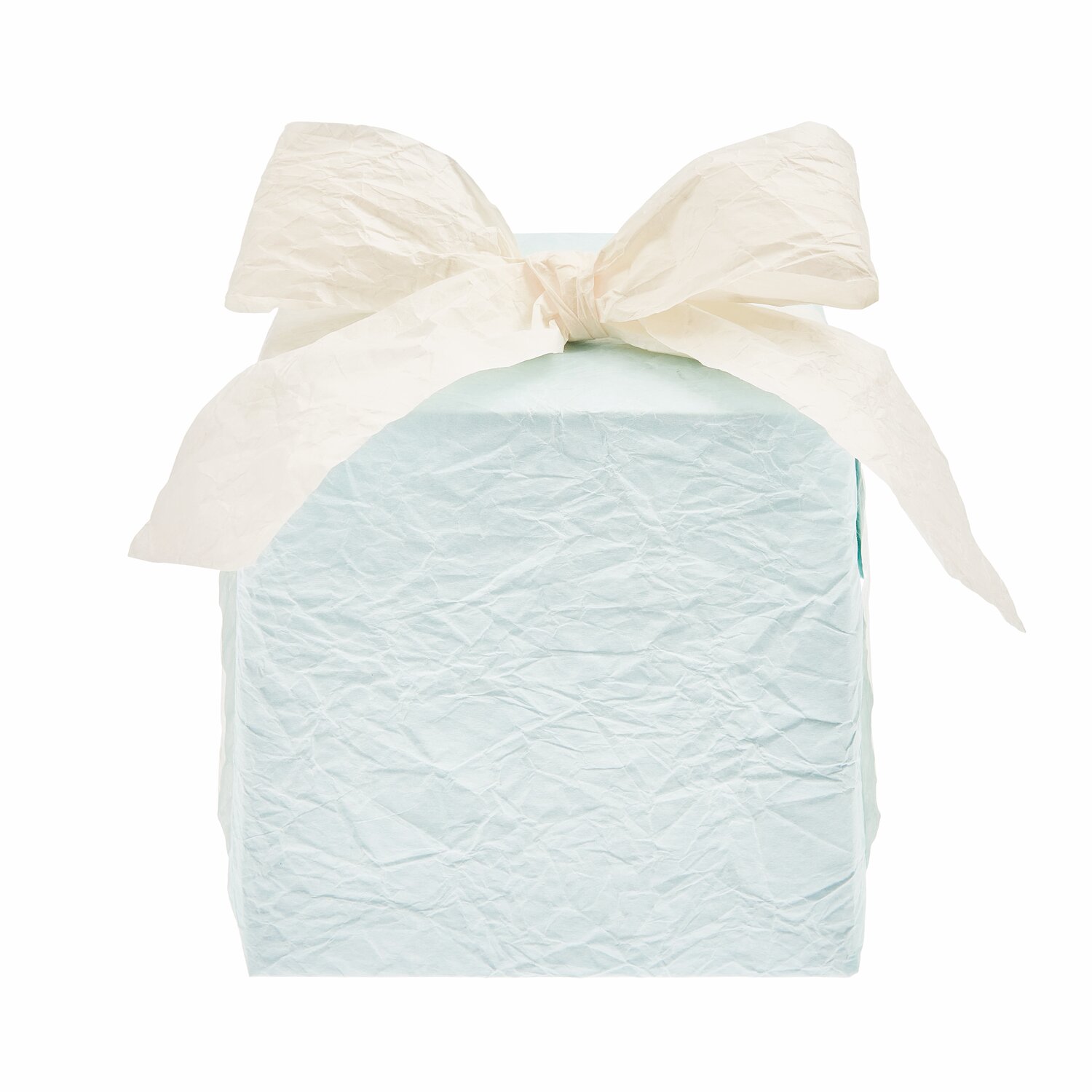 Knitter Papierbänder 3 Stück, dekorativ verpackt in Hellblau mit weißer Schleife, ideal für kreative Geschenkverpackungen.