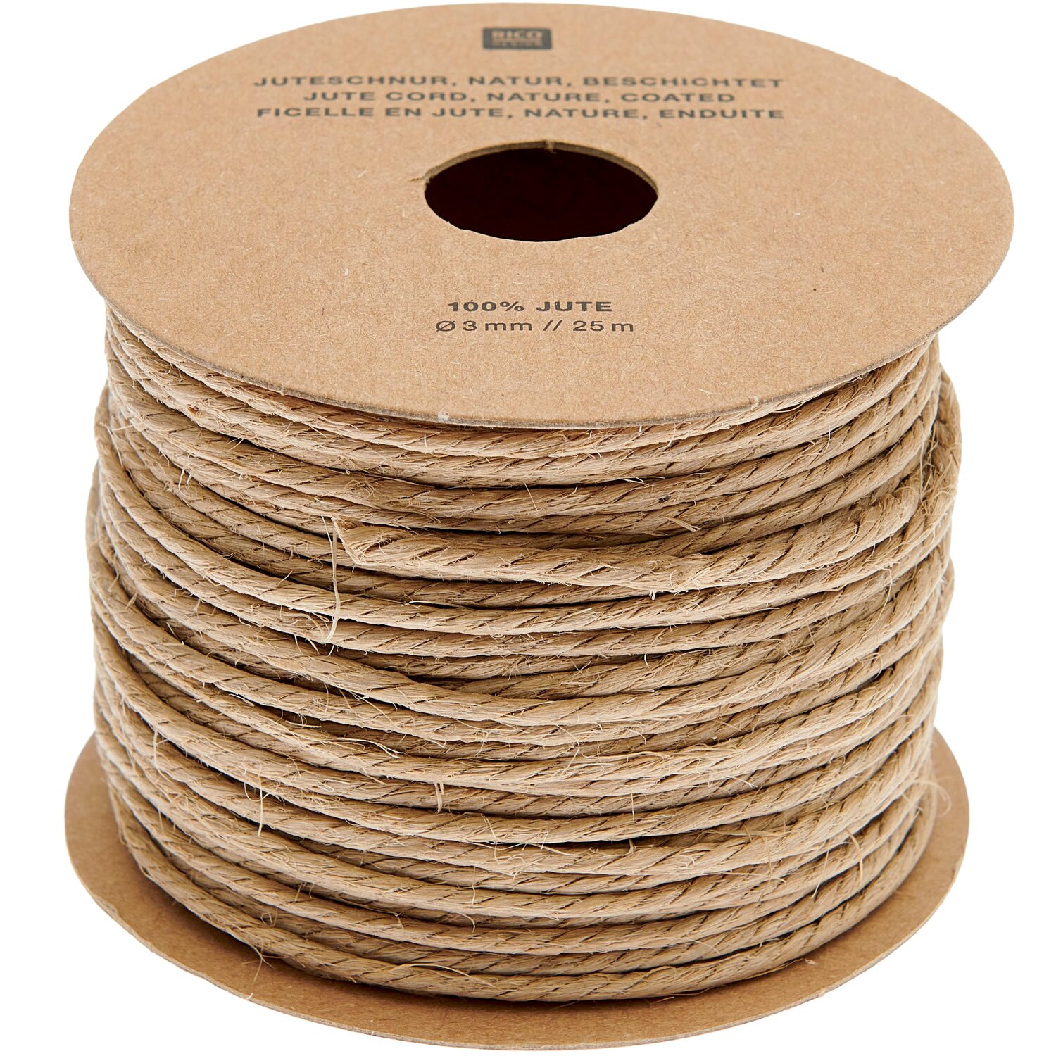 Juteschnur beschichtet natur 3mm 25m von Rico Design