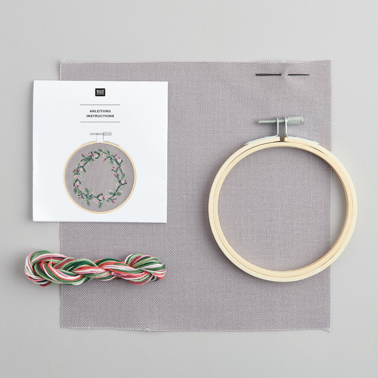 Stickpackung Bild Blumenkranz Stickpackung Bild Blumenkranz
