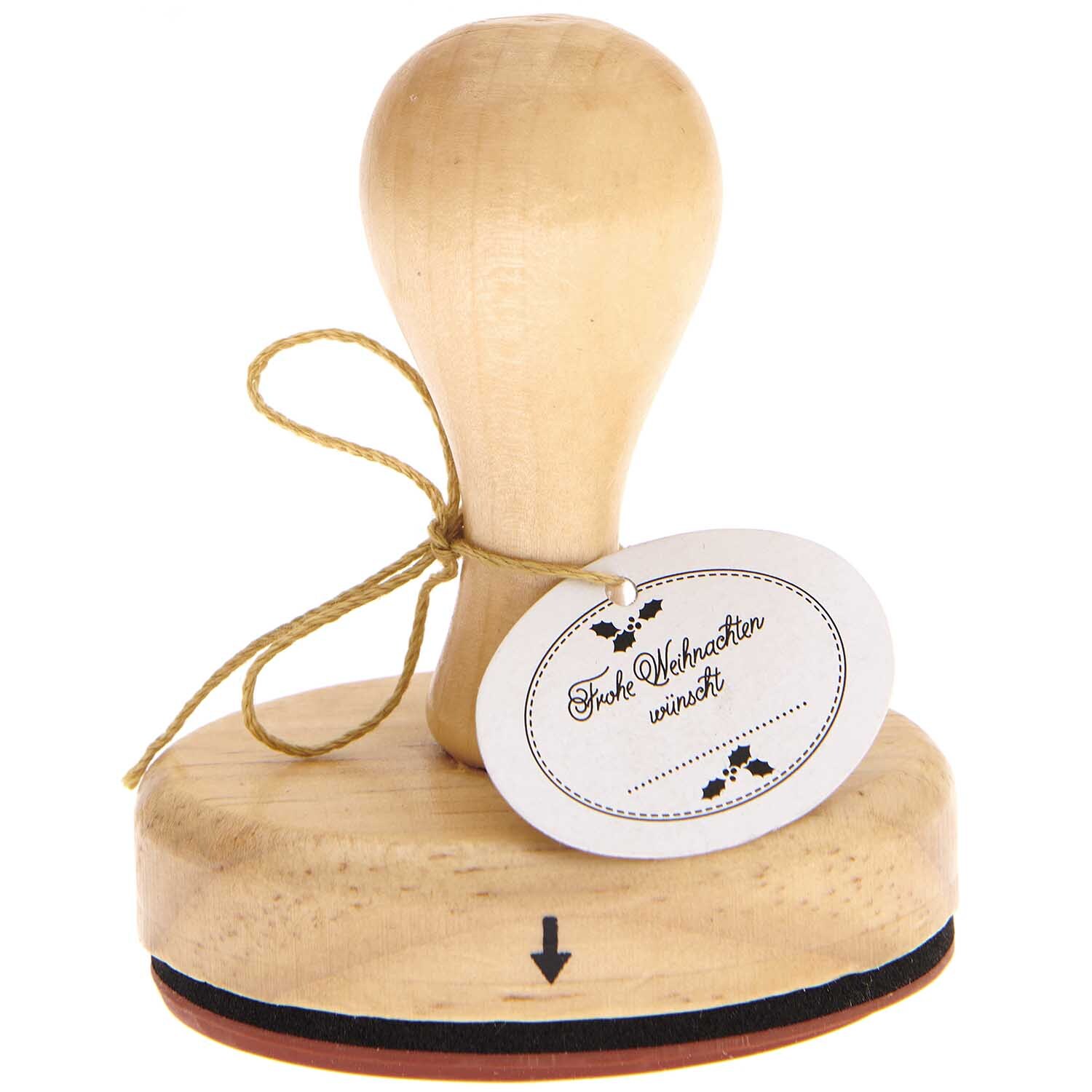 Stempel Frohe Weihnachten 5x7cm oval