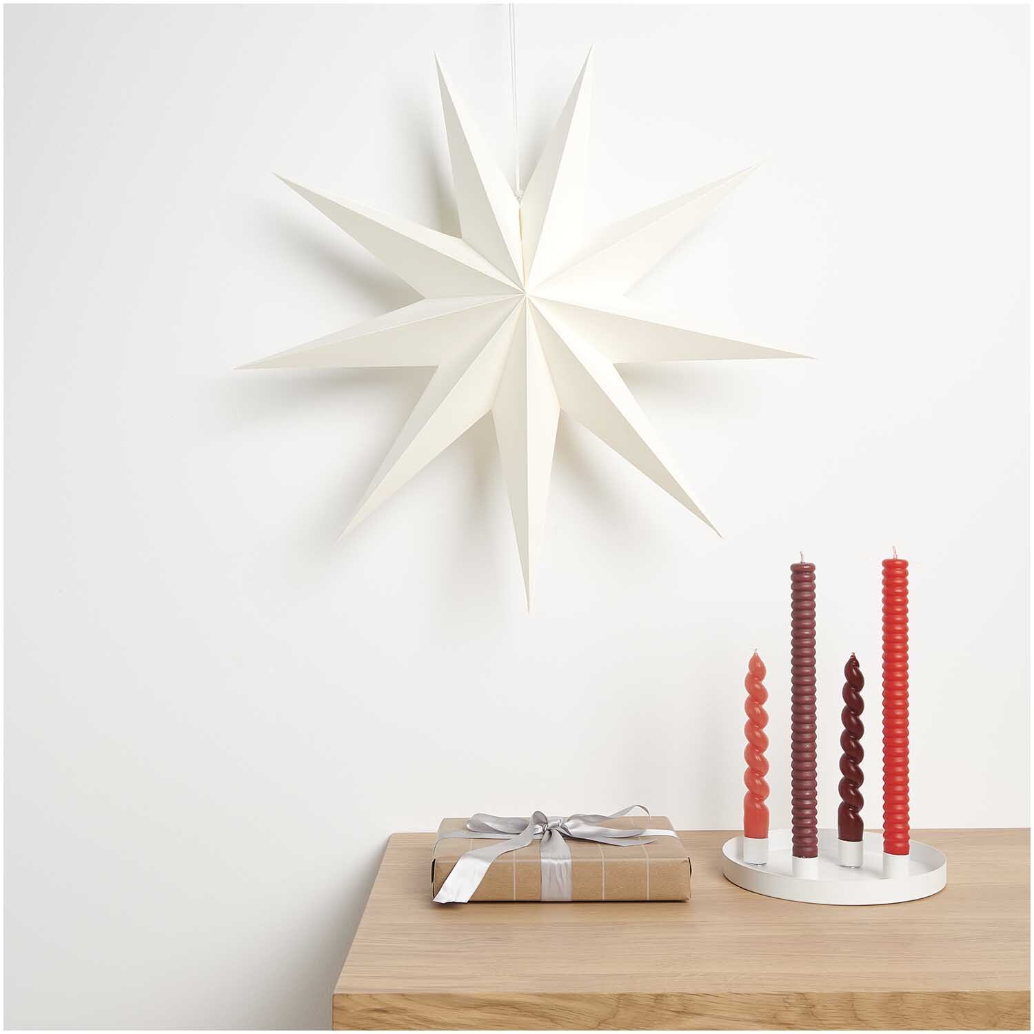 Papierstern auffaltbar 60cm weiß Papierstern auffaltbar 60cm weiß