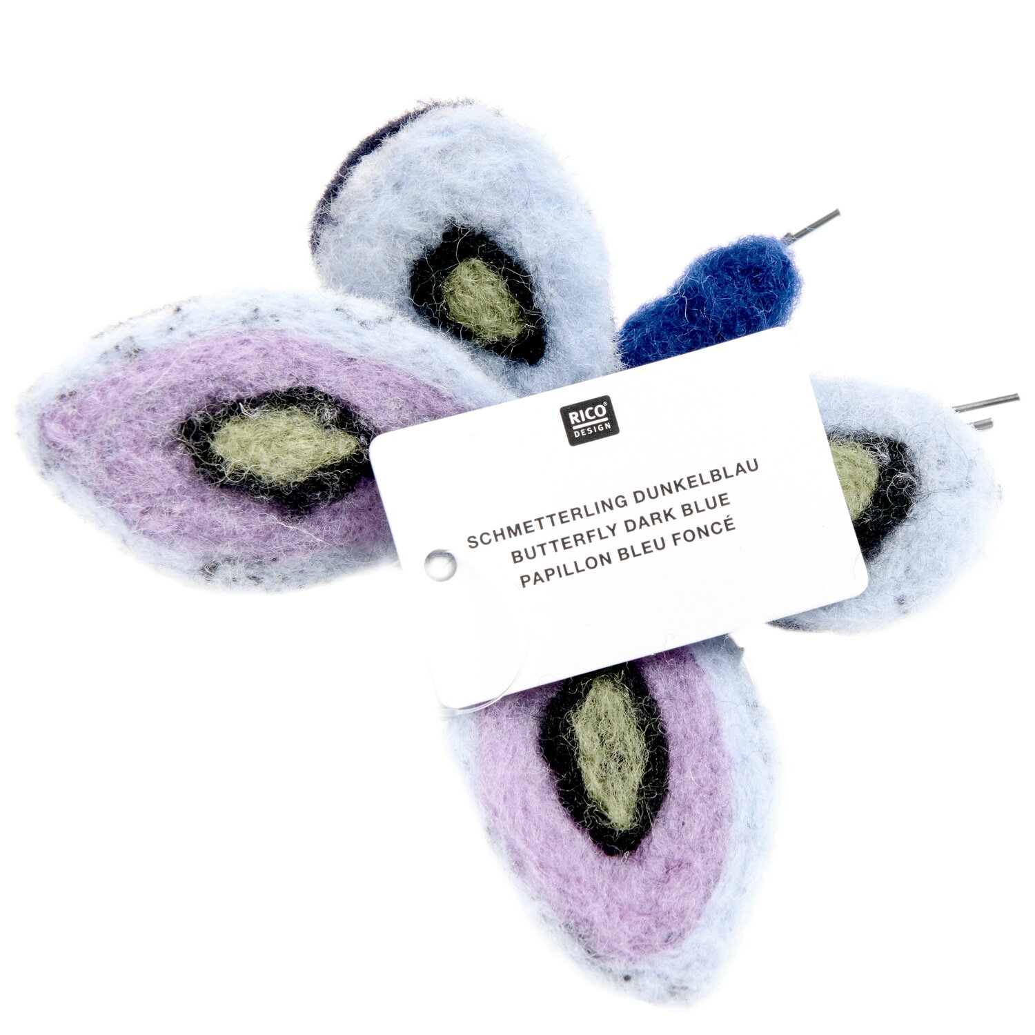 Aufhänger Filz-Schmetterling 10x10,5x7cm Farbe Dunkelblau von Rico Design