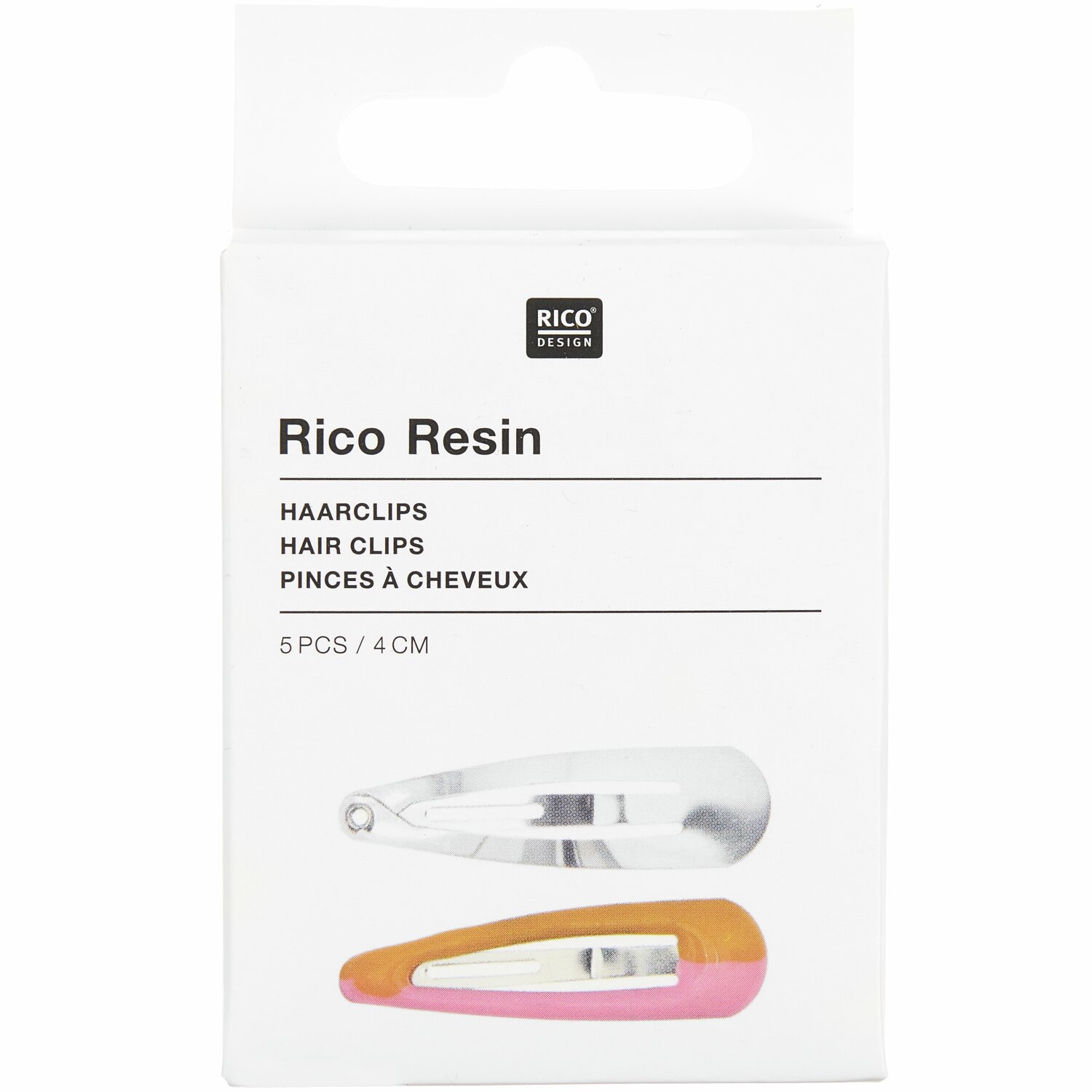Haarclips  4cm 5 Stück von Rico Design