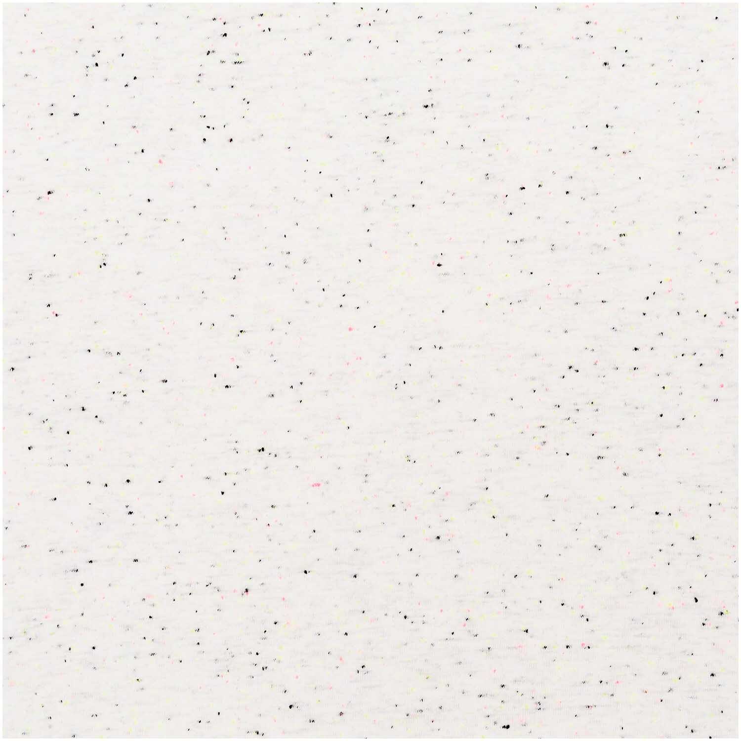 Jerseystoff Neon-Flocken 160cm von Rico Design in Creme mit bunten Sprenkeln auf der Oberfläche. Ideal für kreative Nähprojekte.