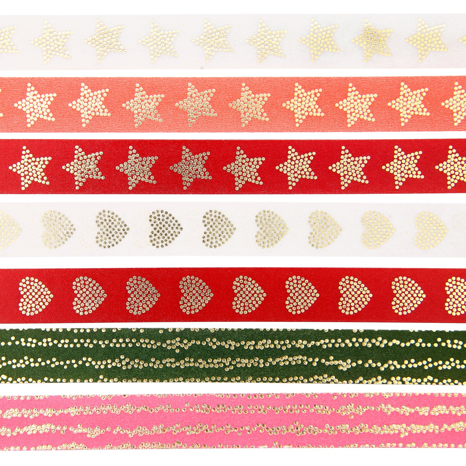 Paper Poetry Maxi Tape Set Advent Sterne/Herzen 7 Stück 1,5cmx10m von Rico Design