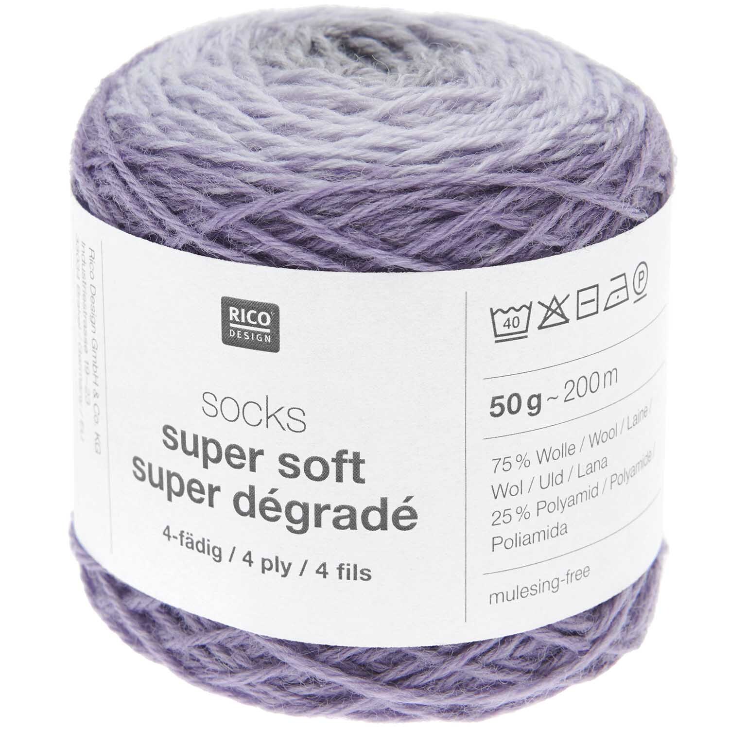 Socks Super Soft Super Dégradé 4-fädig Socks Super Soft Super Dégradé 4-fädig
