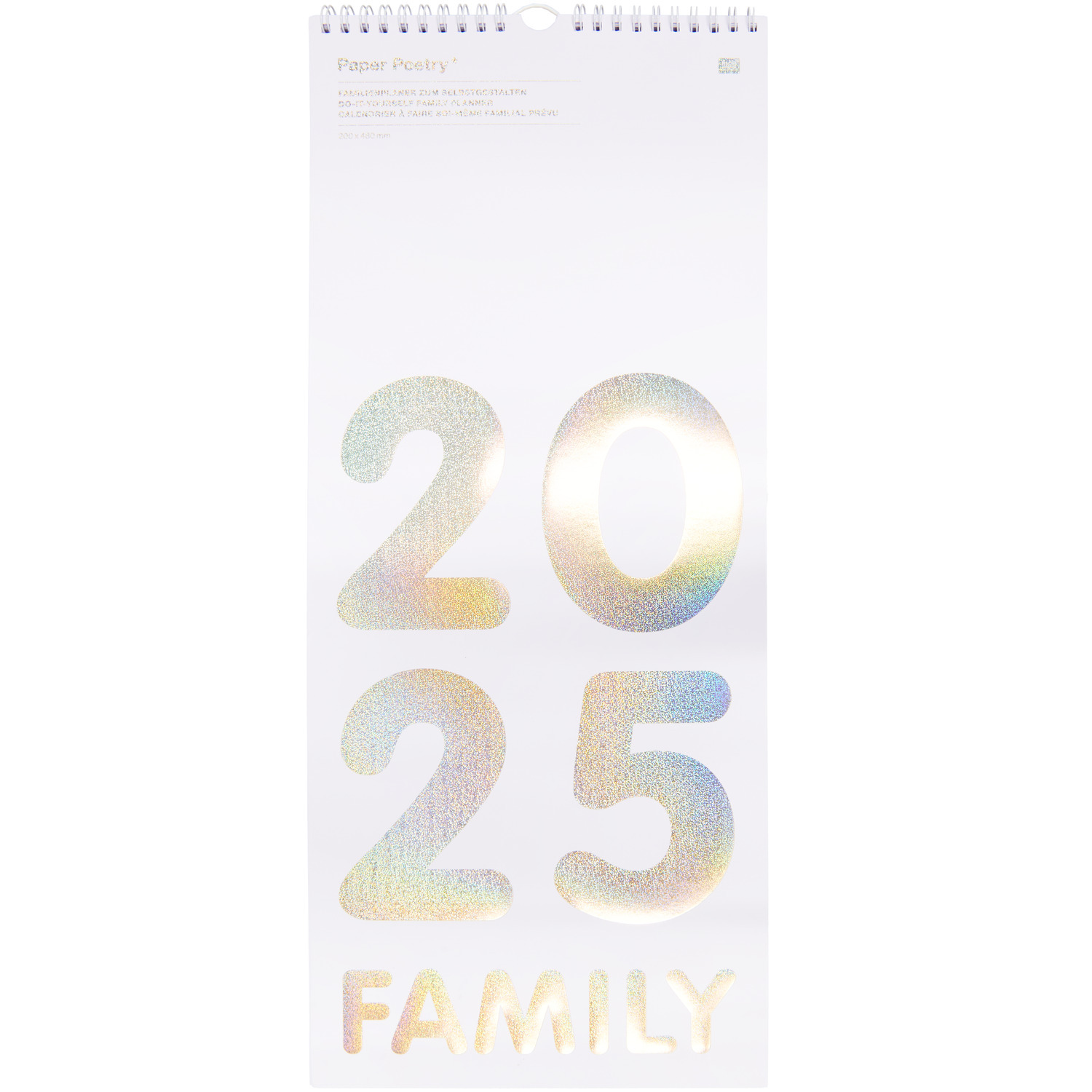 Paper Poetry Familienplaner 2025 20x48cm von Rico Design
