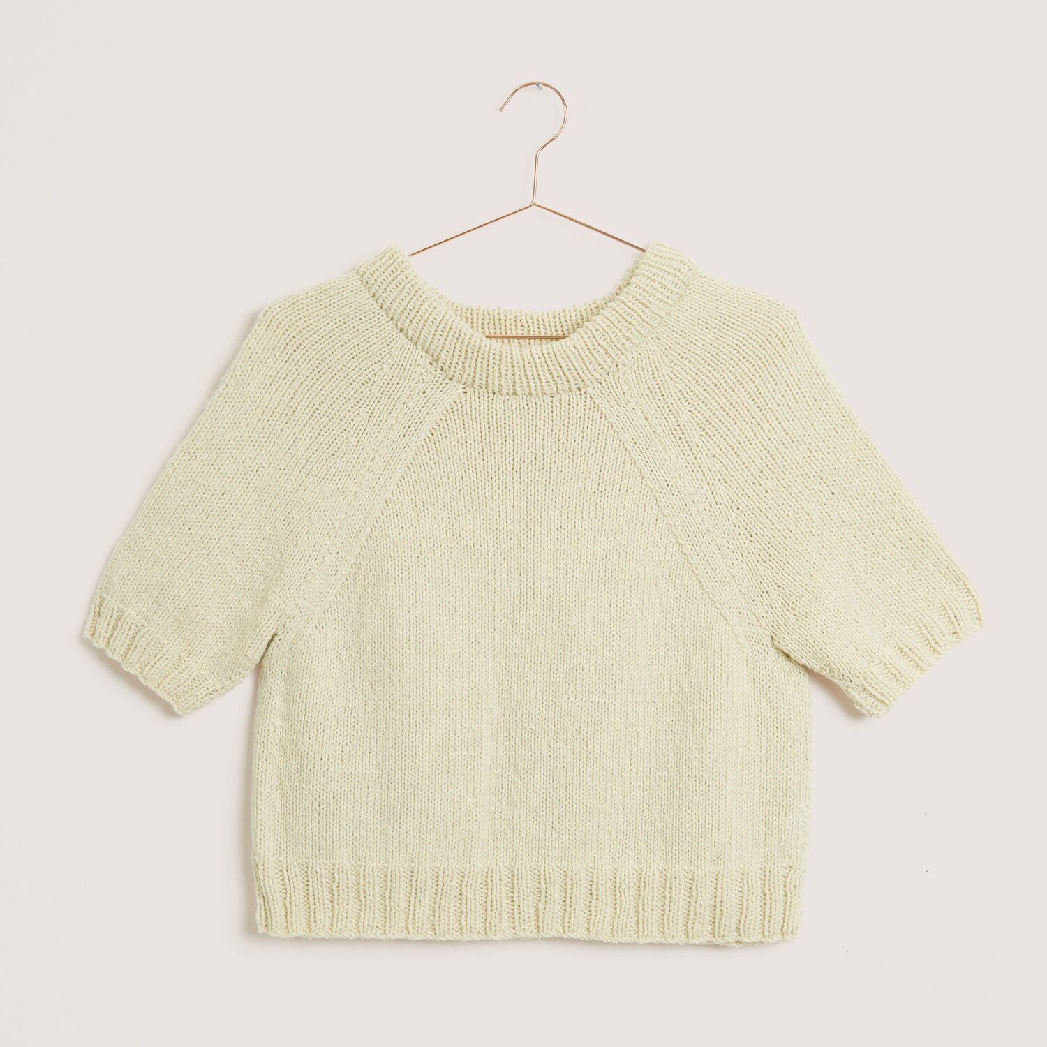 Strickset Shirt Modell 22 aus Made by Me Nr. 18, cremefarben, aus Luxury Natural Silk Blend.