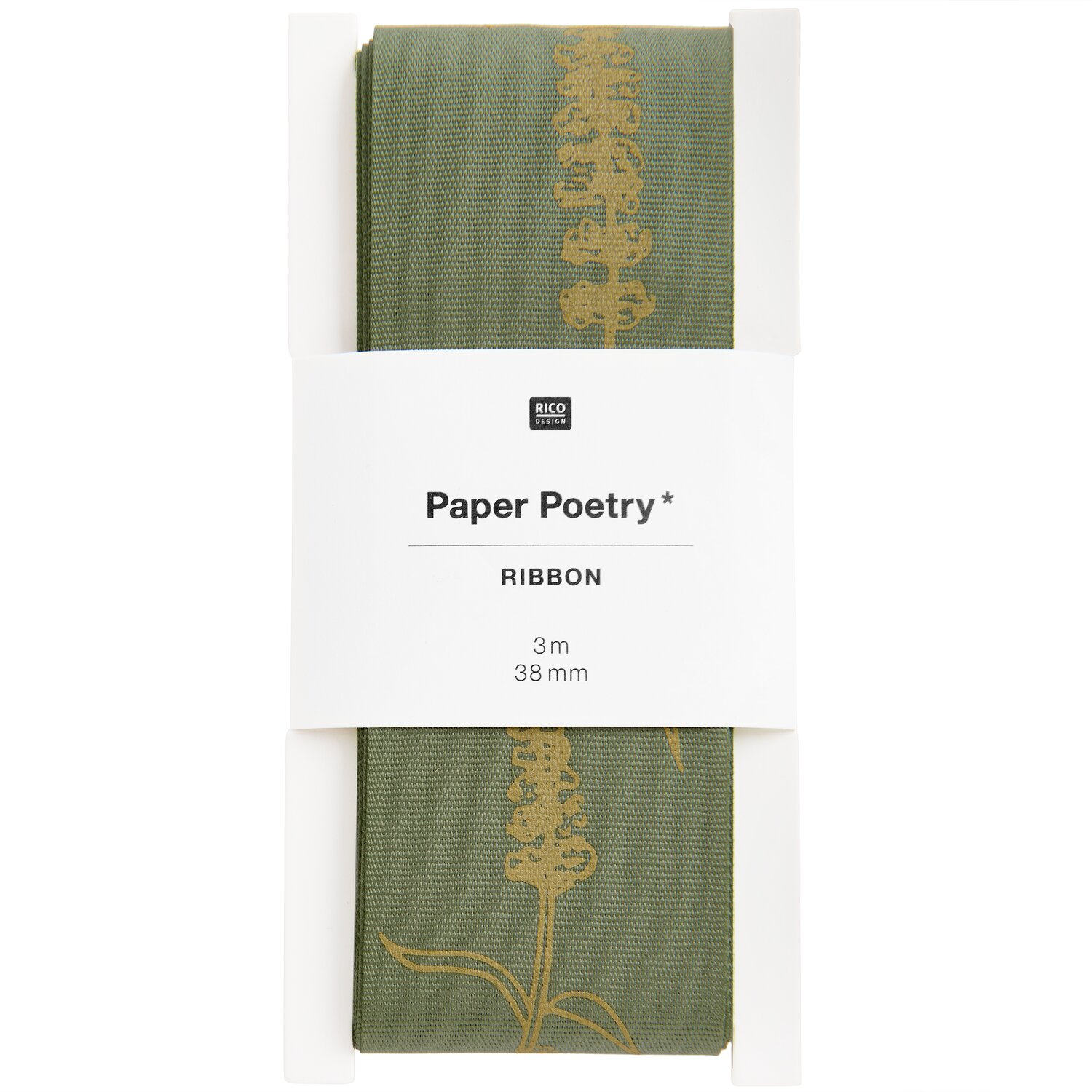 Paper Poetry Taftband Gräser Salbei 38mmx3m von Rico Design