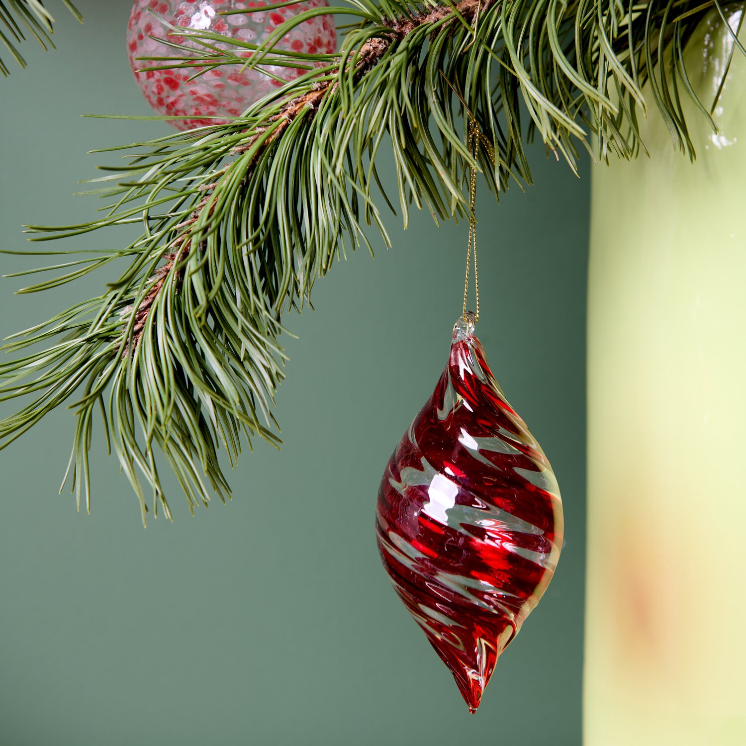 Glaskugel gepunktet Ø8cm Farbe Rot von Rico Design