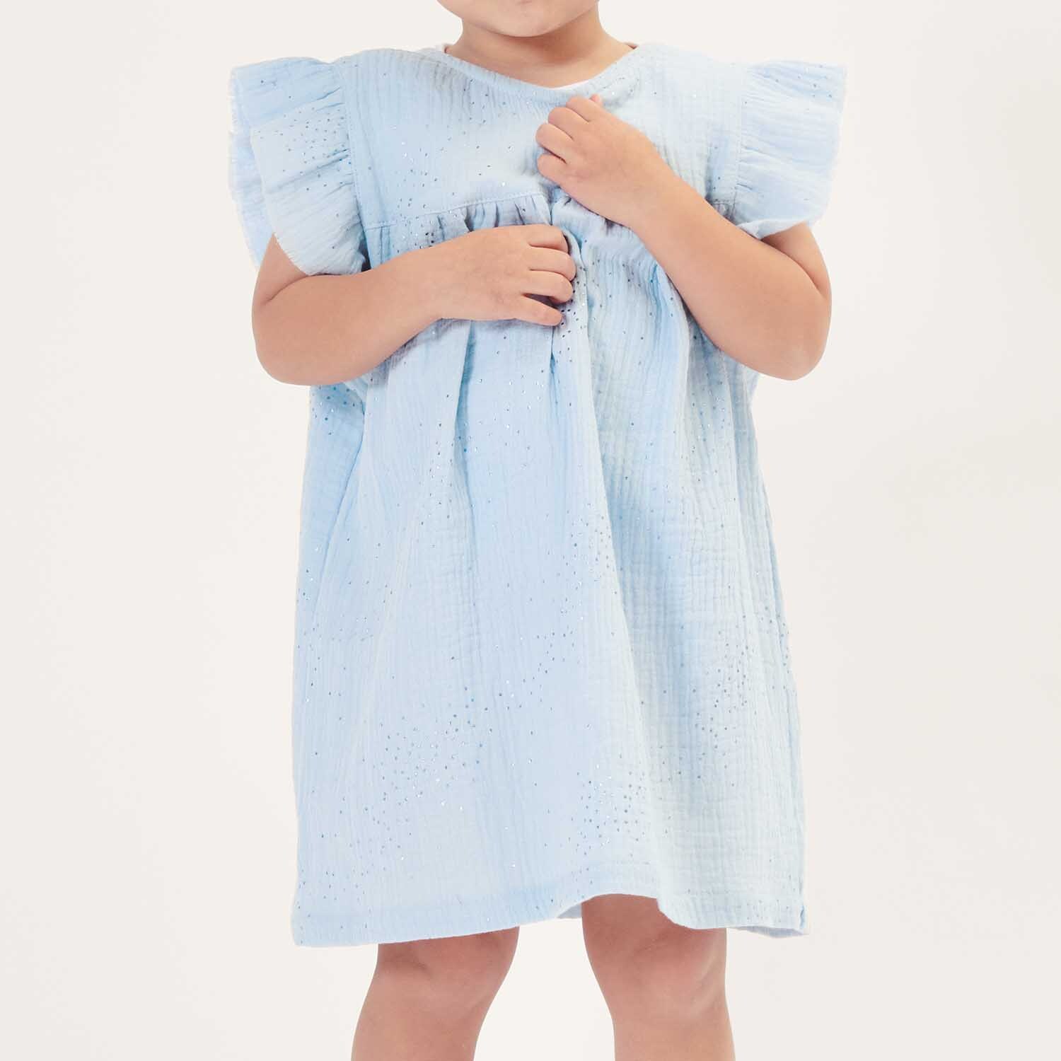 Nähanleitung Kinderkleid aus Krinkelmusselin von Rico Design
