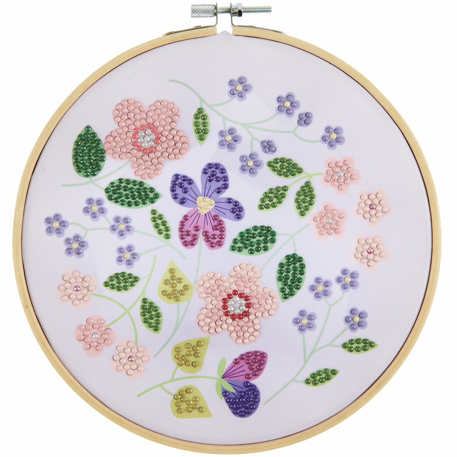 Diamond Painting DIY-Set Schimmernde Blumen 19-teilig Ø20cm von Rico Design