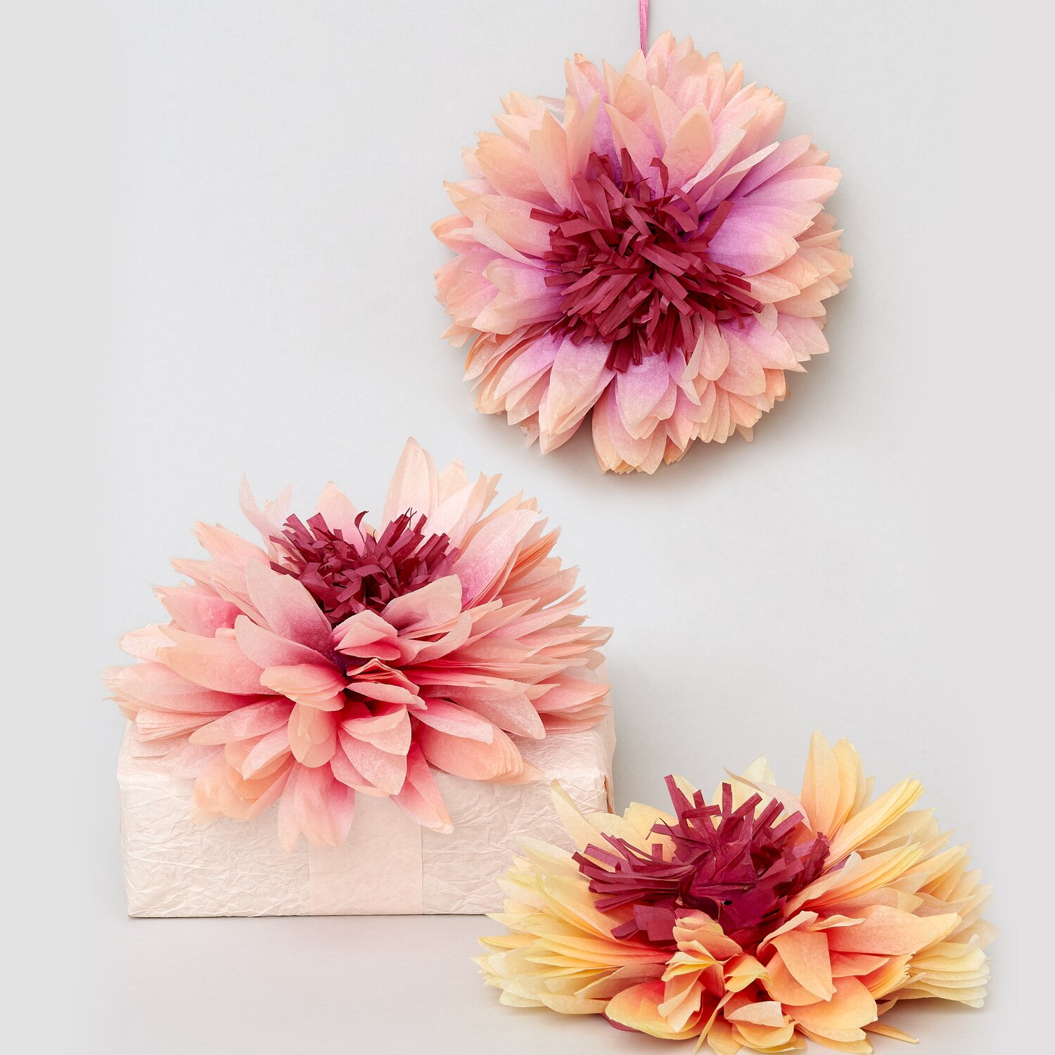 Seidenpapierblumen Sonnenhut 3 Stück Ø23cm von Rico Design