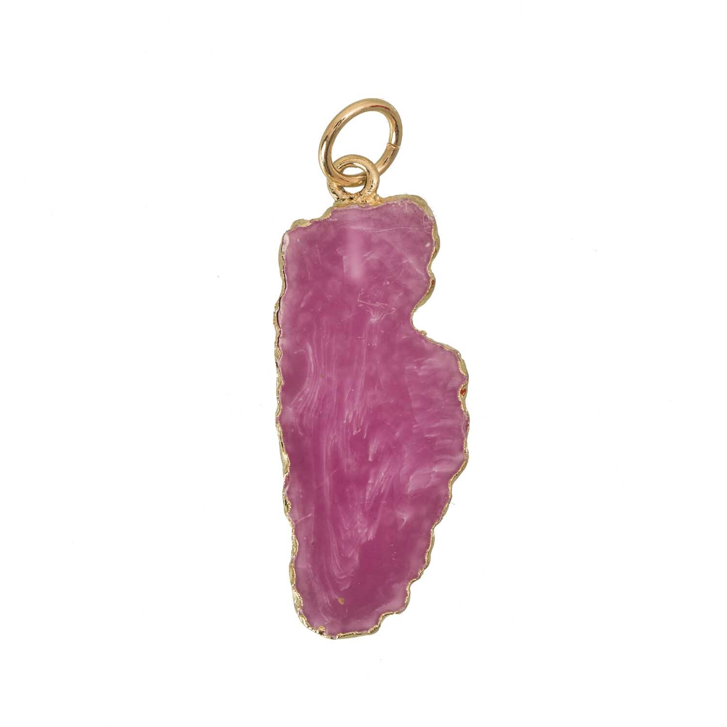 Anhänger pink 42x18x5mm