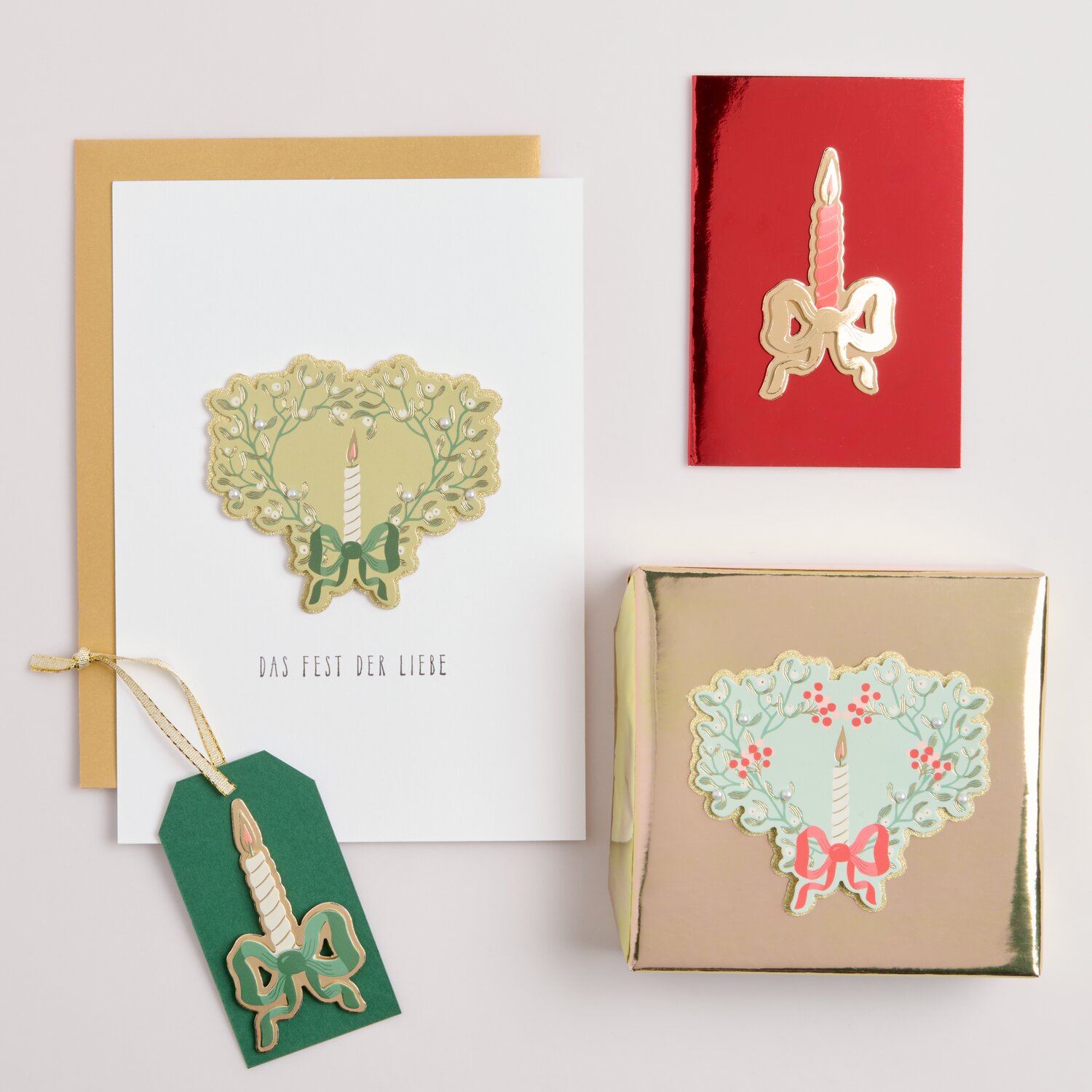 Paper Poetry 3D Sticker Advent Mistelzweige 1 Bogen von Rico Design