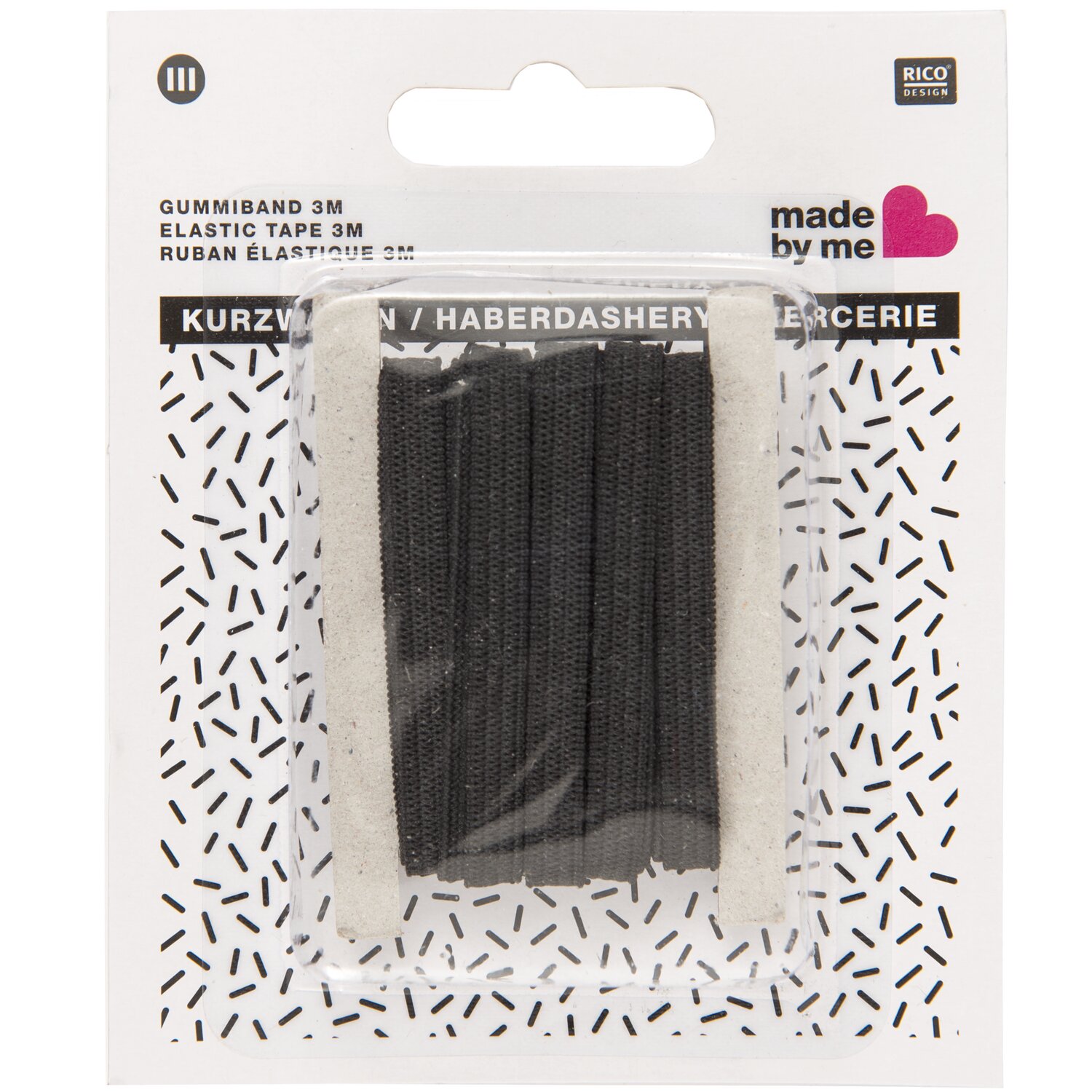 Gummiband schwarz 3m von Rico Design
