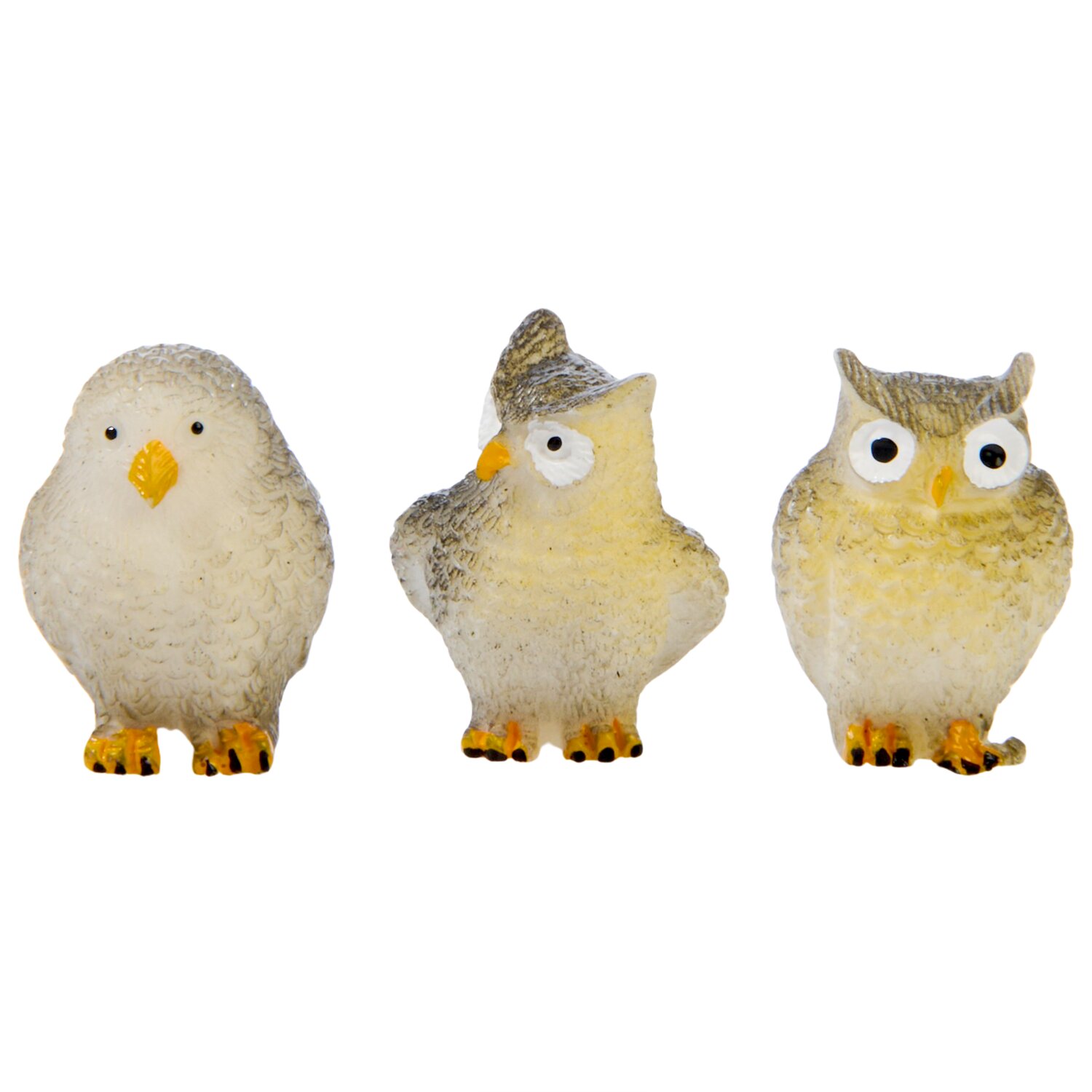 Miniatur Eulen Set 3 Stück von Rico Design