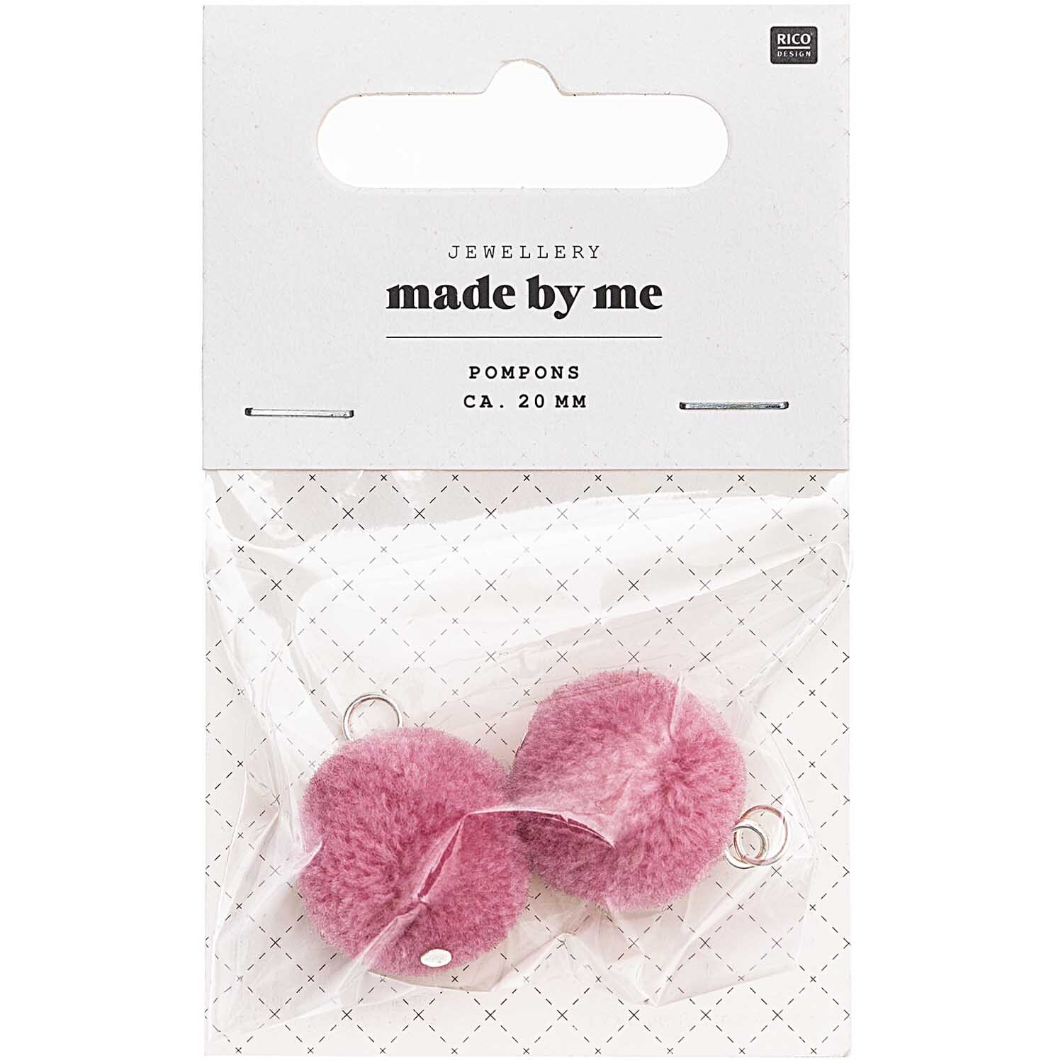 Pompons mit Öse 2cm 2 Stück Pompons mit Öse 2cm 2 Stück
