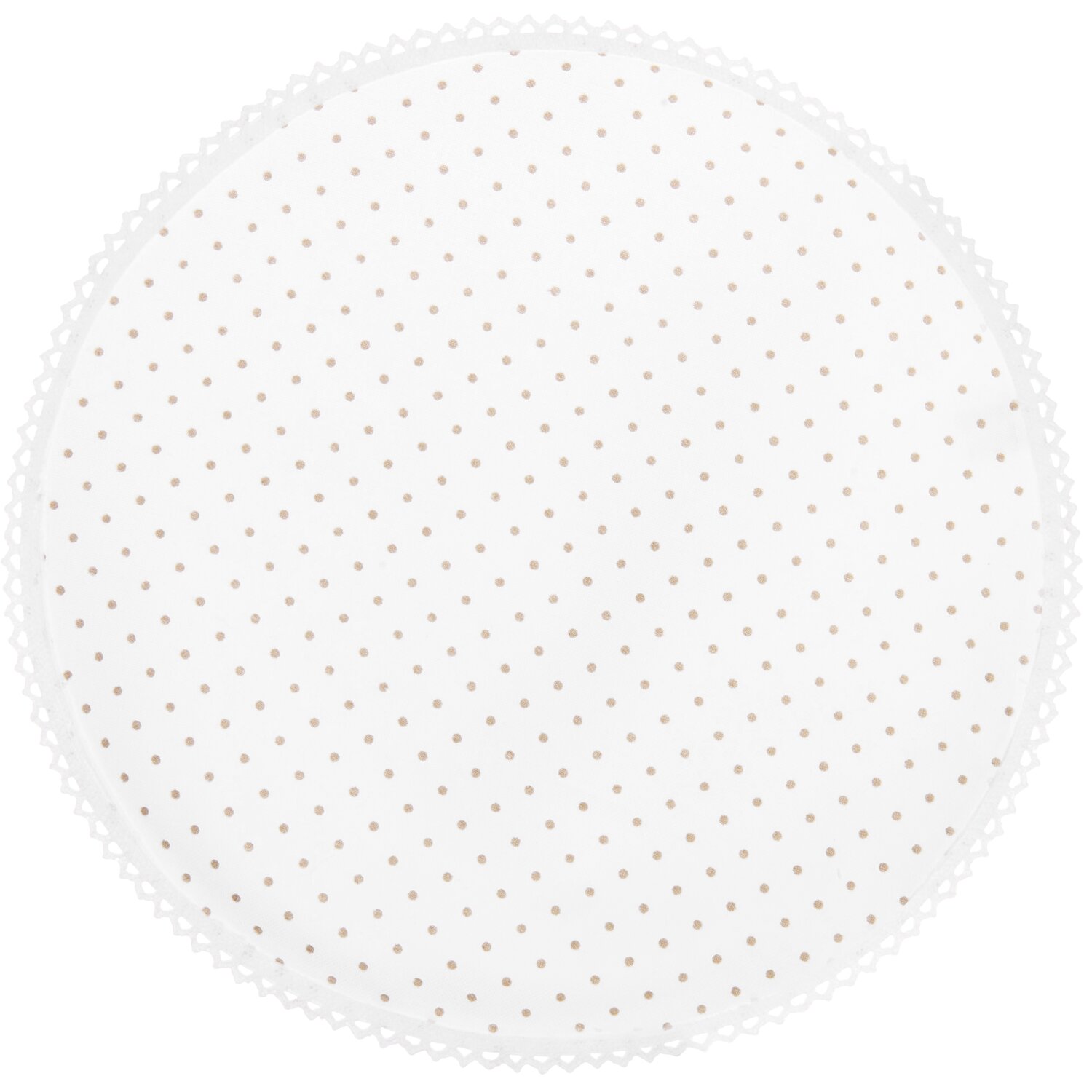  Platzsets mit Spitze weiß/graue Punkte rund 2 Stück Ø30cm von Rico Design