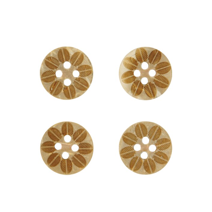 Holzknöpfe mit Blüte 1,6cm 4 Stück von Rico Design