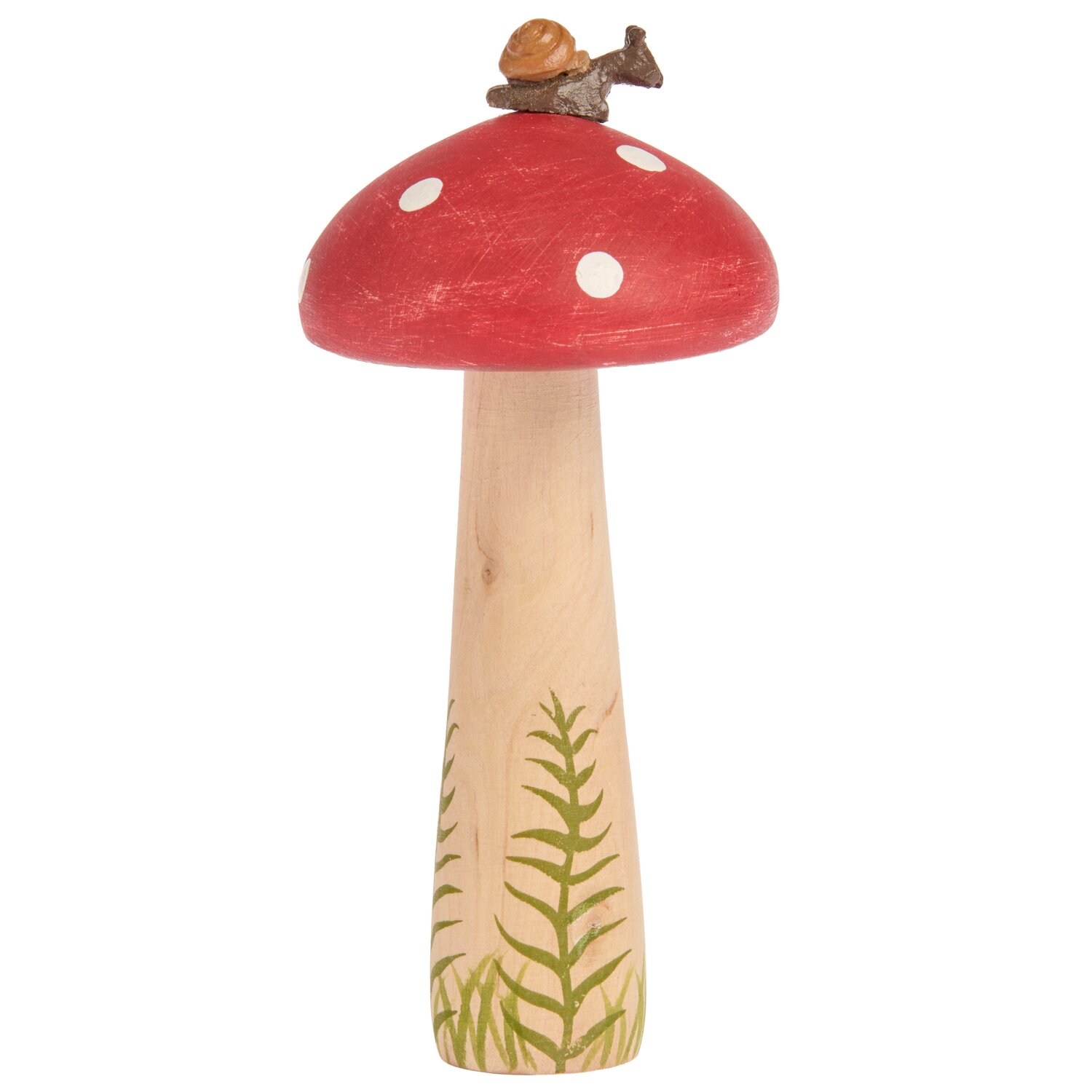 Holz Fliegenpilz Rot-Natur 7,3x16x7,3cm von Rico Design
