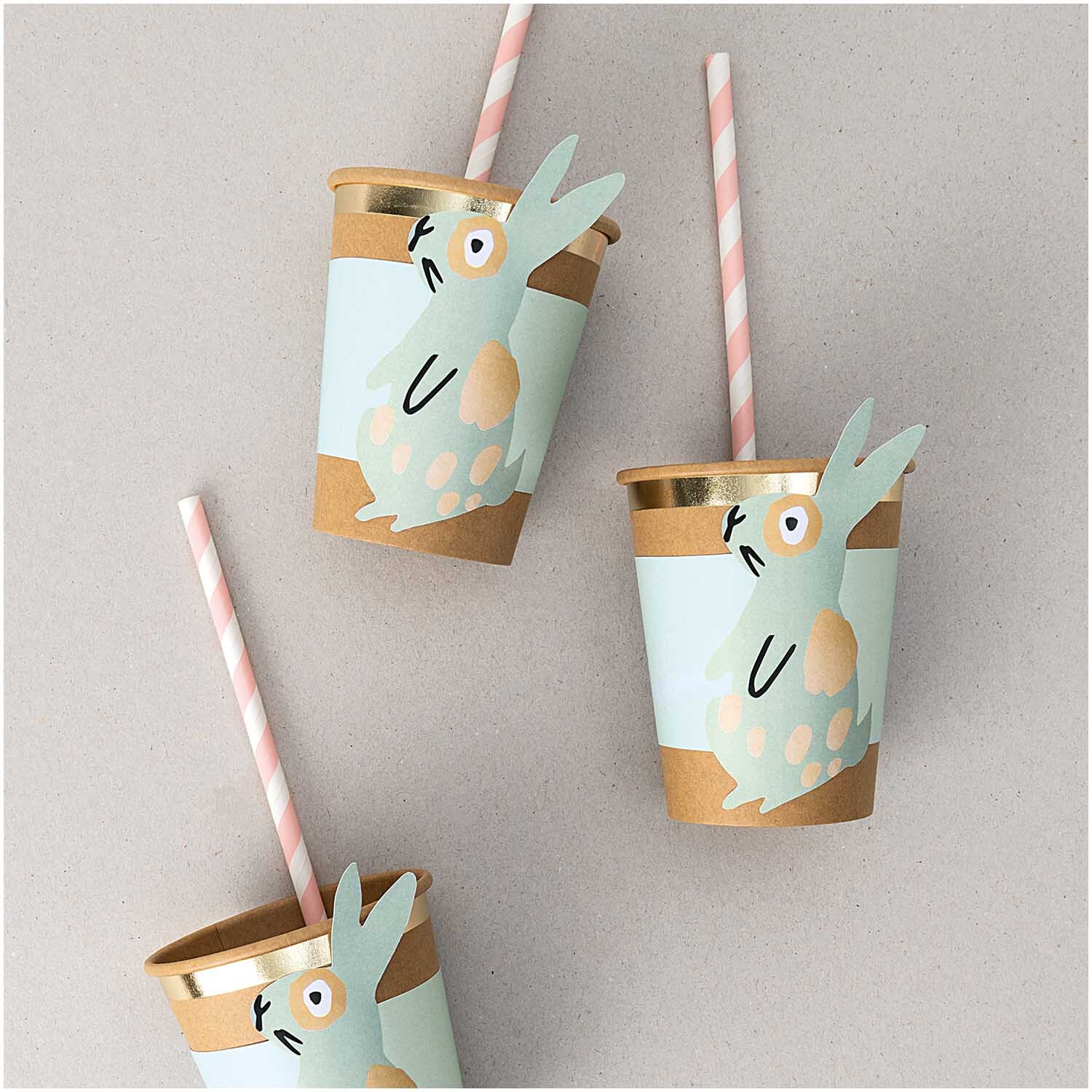 Papiermanschetten Hase mint 6 Stück Papiermanschetten Hase mint 6 Stück
