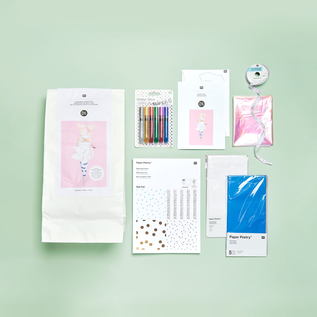 Bestandteile Schultüten Set