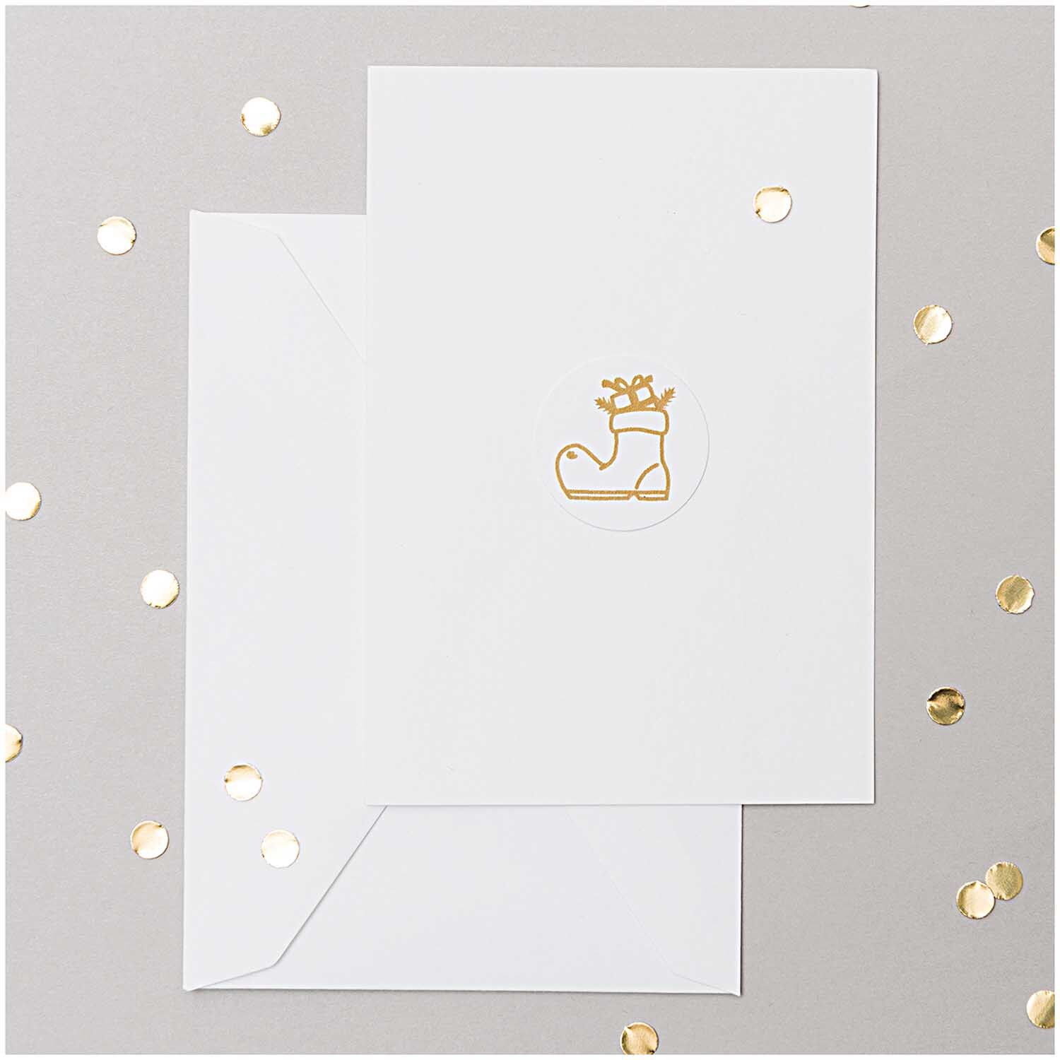 Paper Poetry Sticker Weihnachtsmix gold 4 Bogen