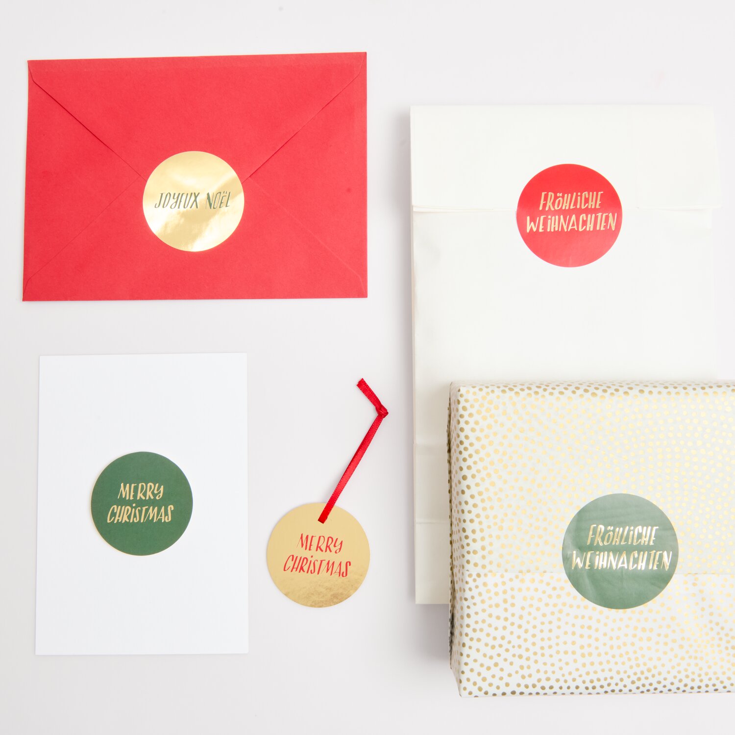 Paper Poetry Sticker auf Rolle Advent Fröhliche Weihnachten 100 Stück von Rico Design