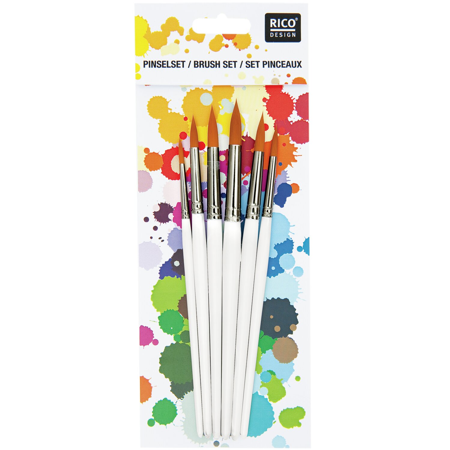 Schul- und Hobbypinsel rund 6er Set von Rico Design Schul- und Hobbypinsel rund 6er Set von Rico Design