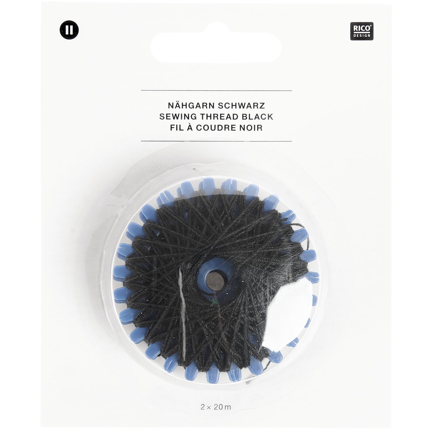 Nähgarn schwarz 2x20m von Rico Design